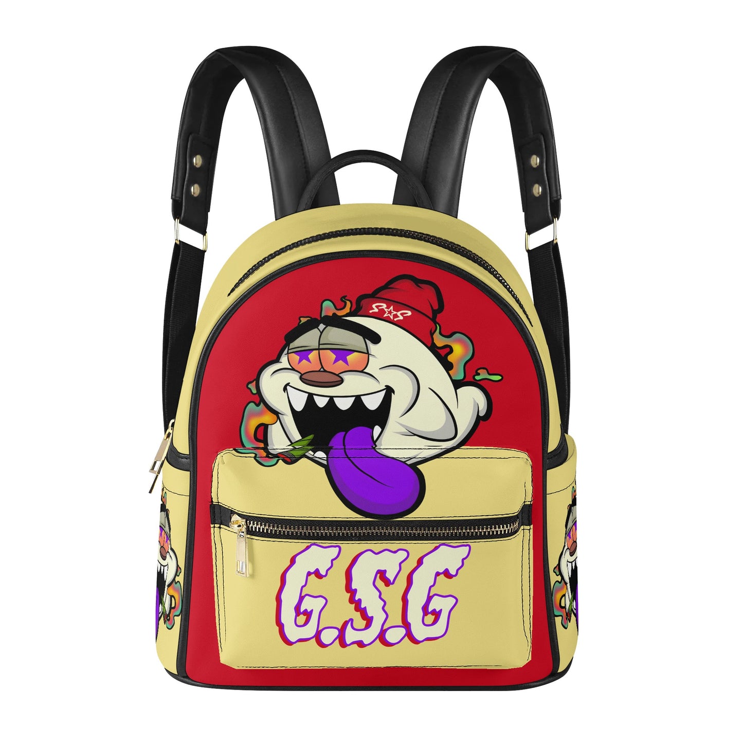 G.S.G Ghost Star Girl Tan/Maroon Backpack