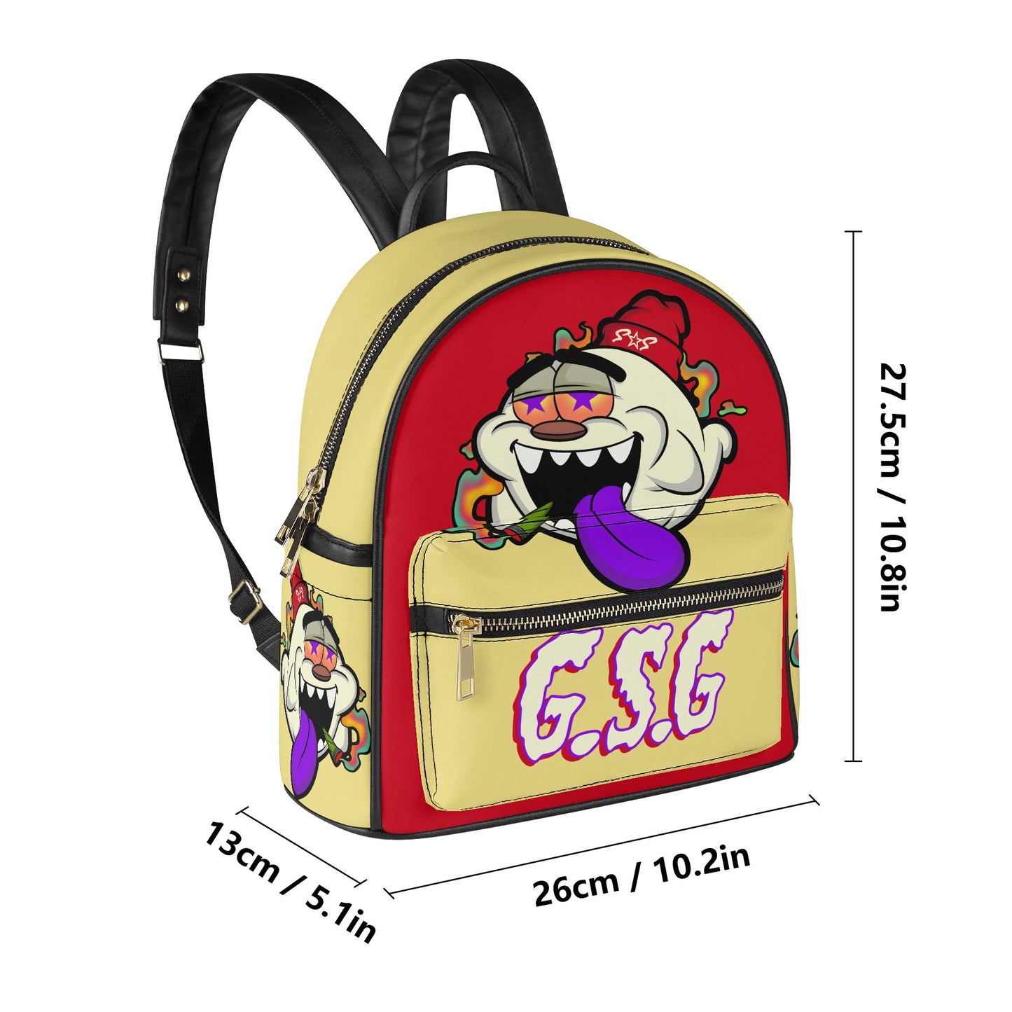 G.S.G Ghost Star Girl Tan/Maroon Backpack