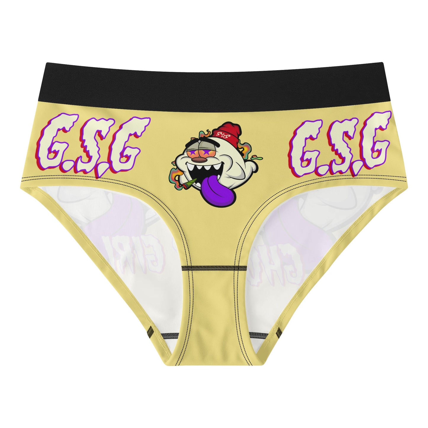 G.S.G Ghost Star Girl Womens Tan Mid Waisted Briefs