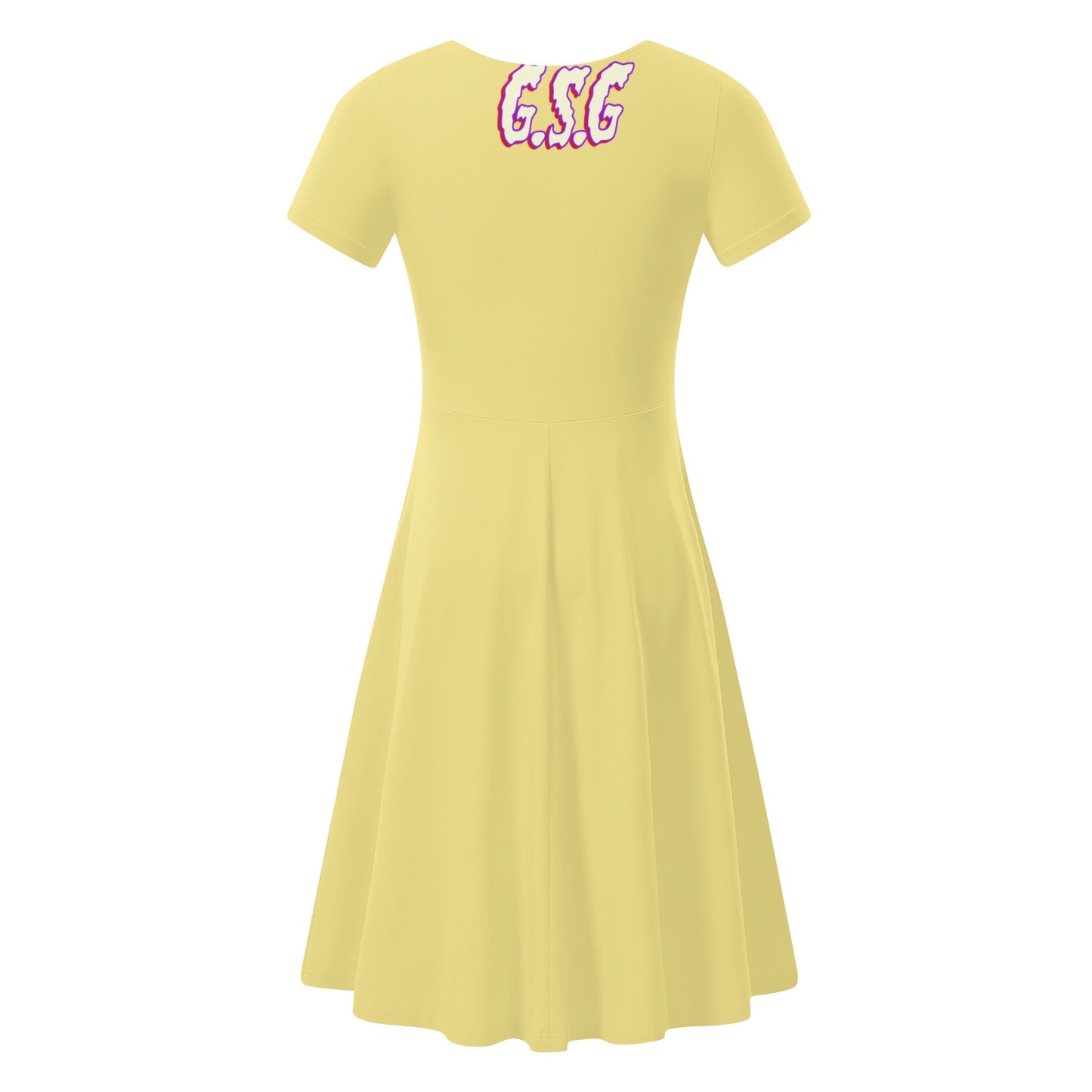 G.S.G Ghost Star Girl Womens Tan Ruffle Summer Dress