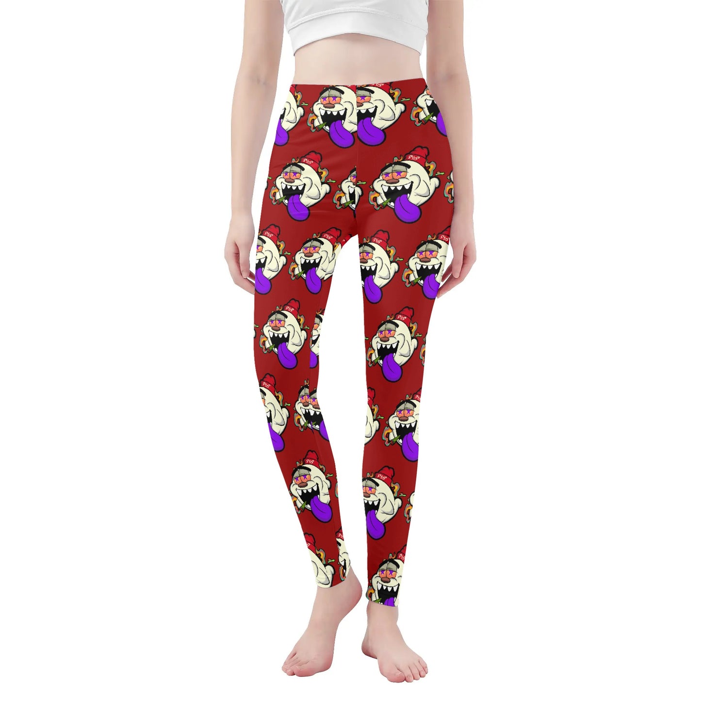 G.S.G Ghost Star Girl Womens Soft Maroon Legging Yoga Pants