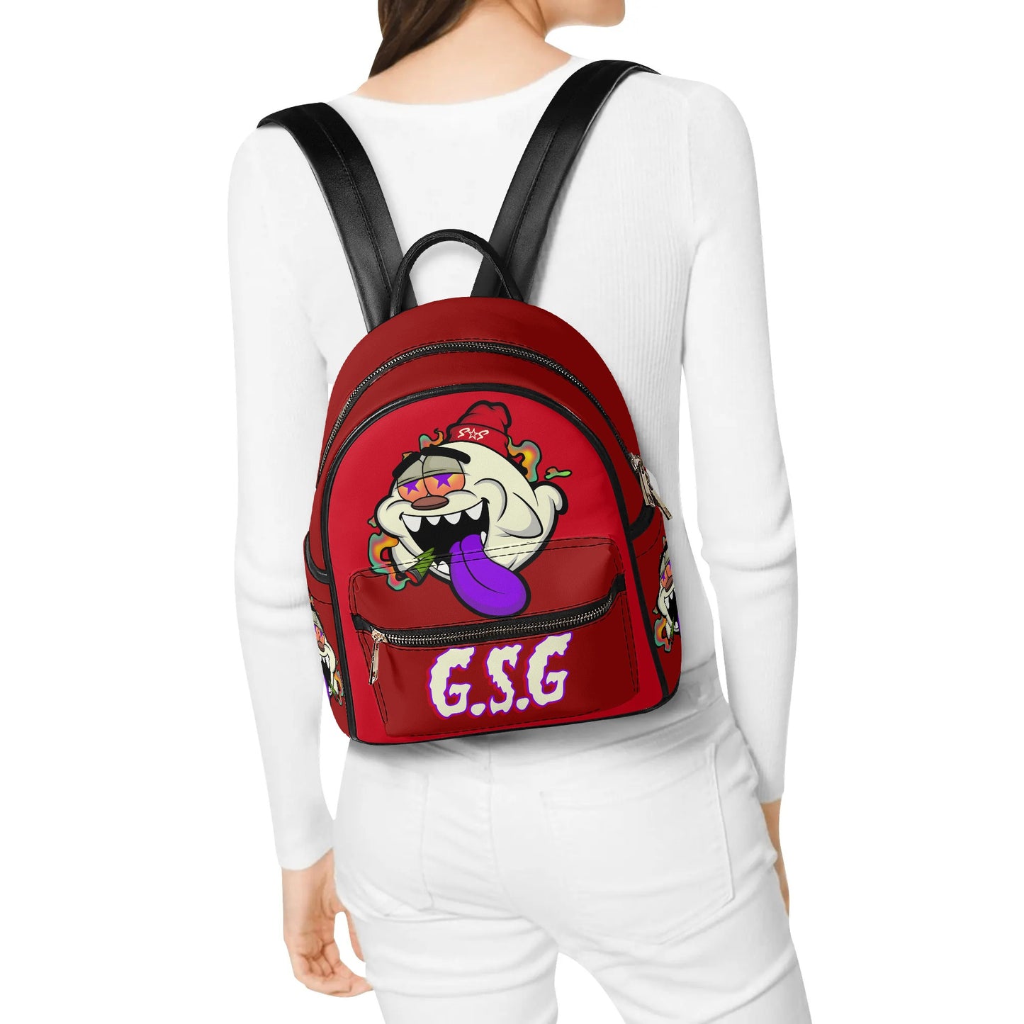 G.S.G Ghost Star Girl Maroon Backpack