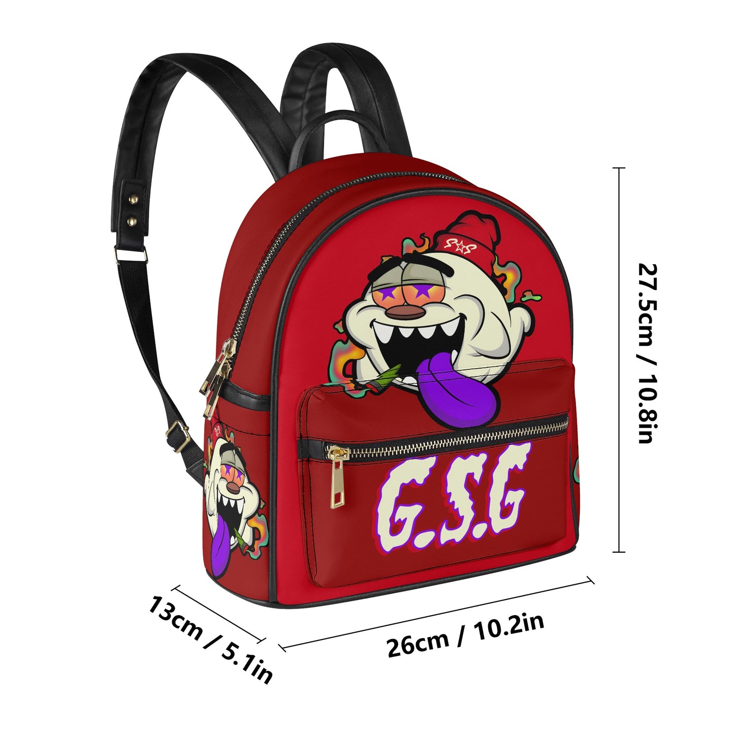 G.S.G Ghost Star Girl Maroon Backpack