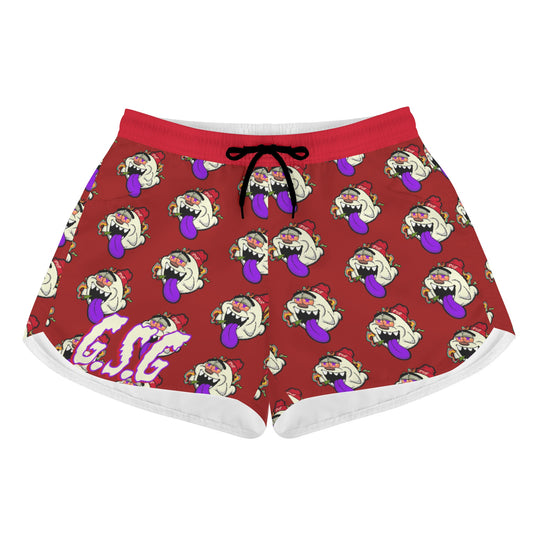 G.S.G Ghost Star Girl Womens Maroon Shorts