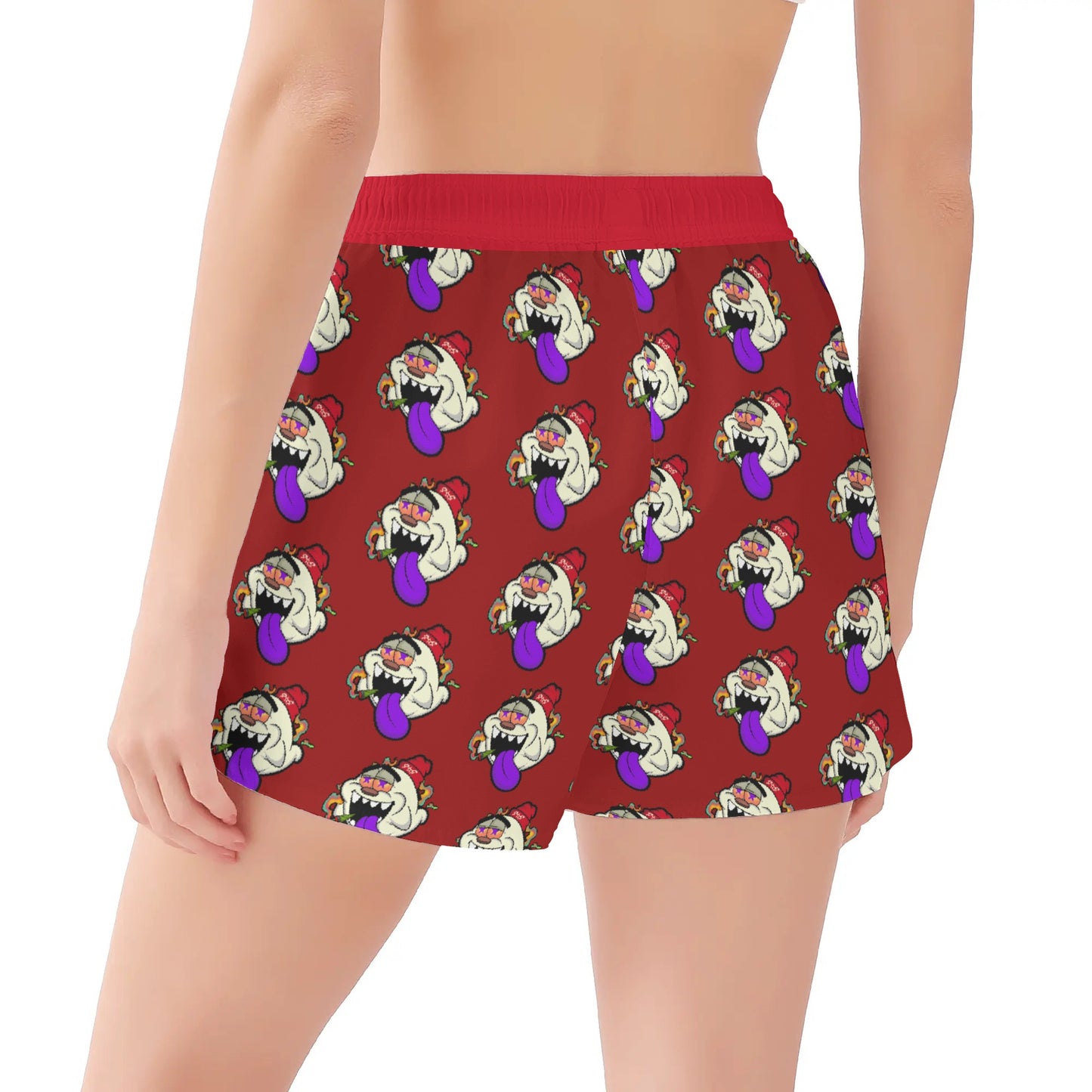 G.S.G Ghost Star Girl Womens Maroon Shorts