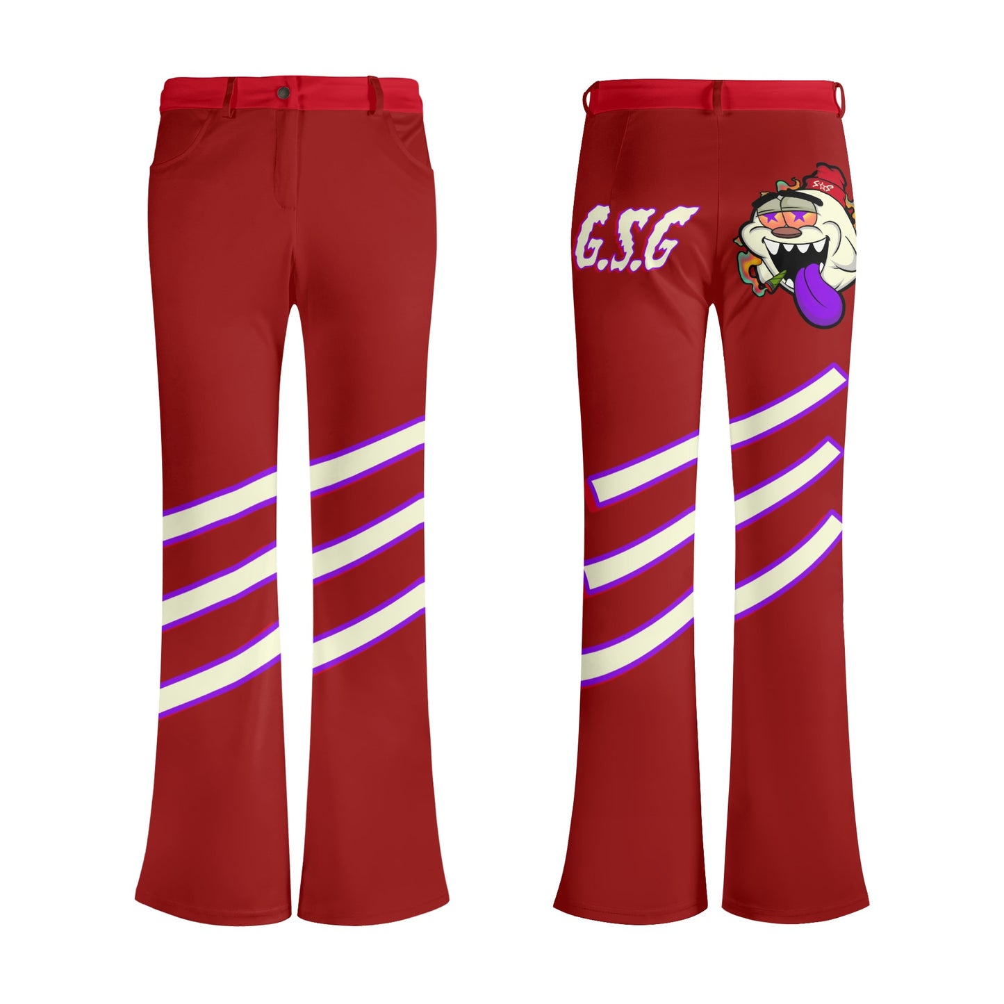 G.S.G Ghost Star Girl Womens Maroon Pants