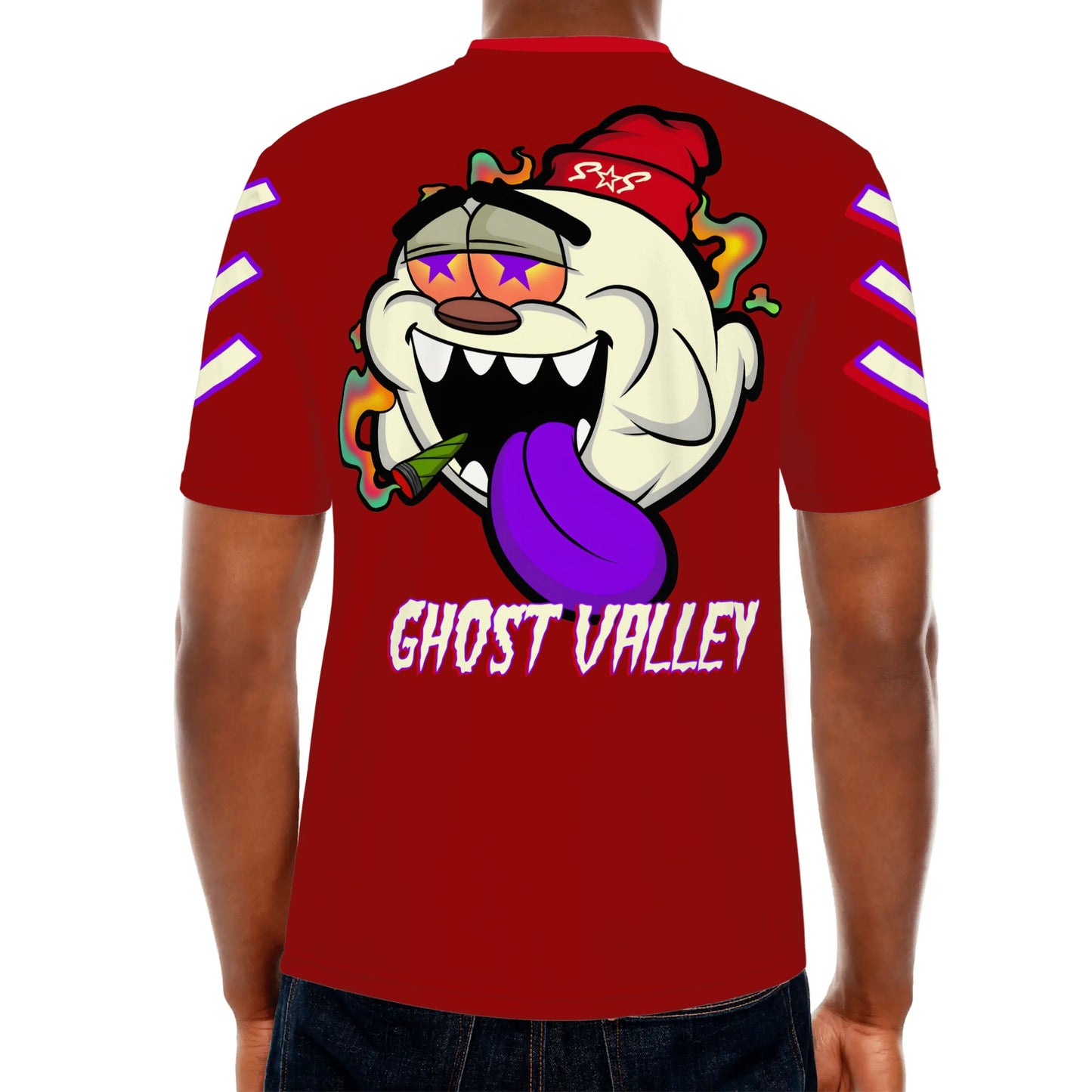 G.S.G Ghost Star Ghouls S.O.S Ghost Edition Mens Maroon T-shirts