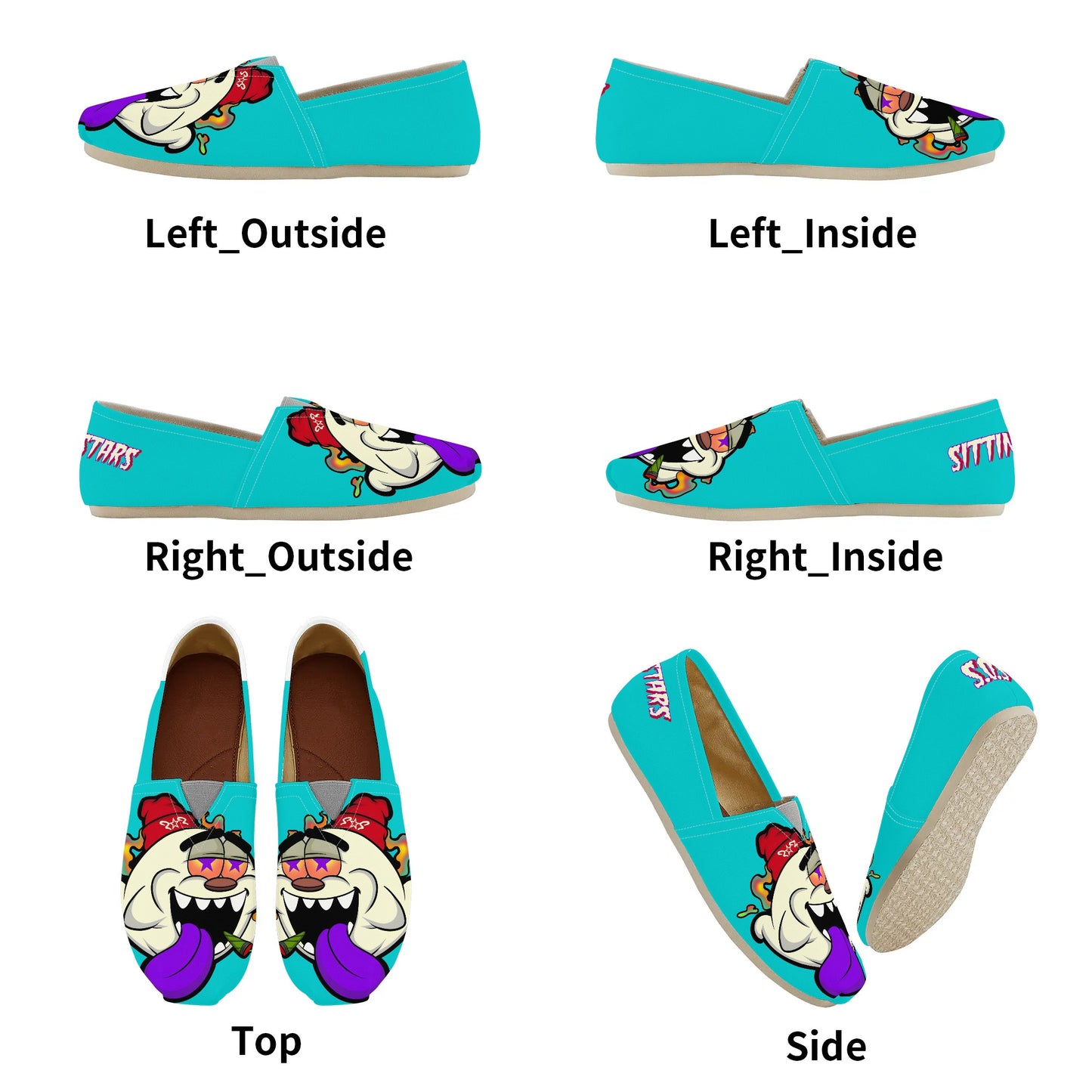 Womens Turquoise Casual Star Kicks