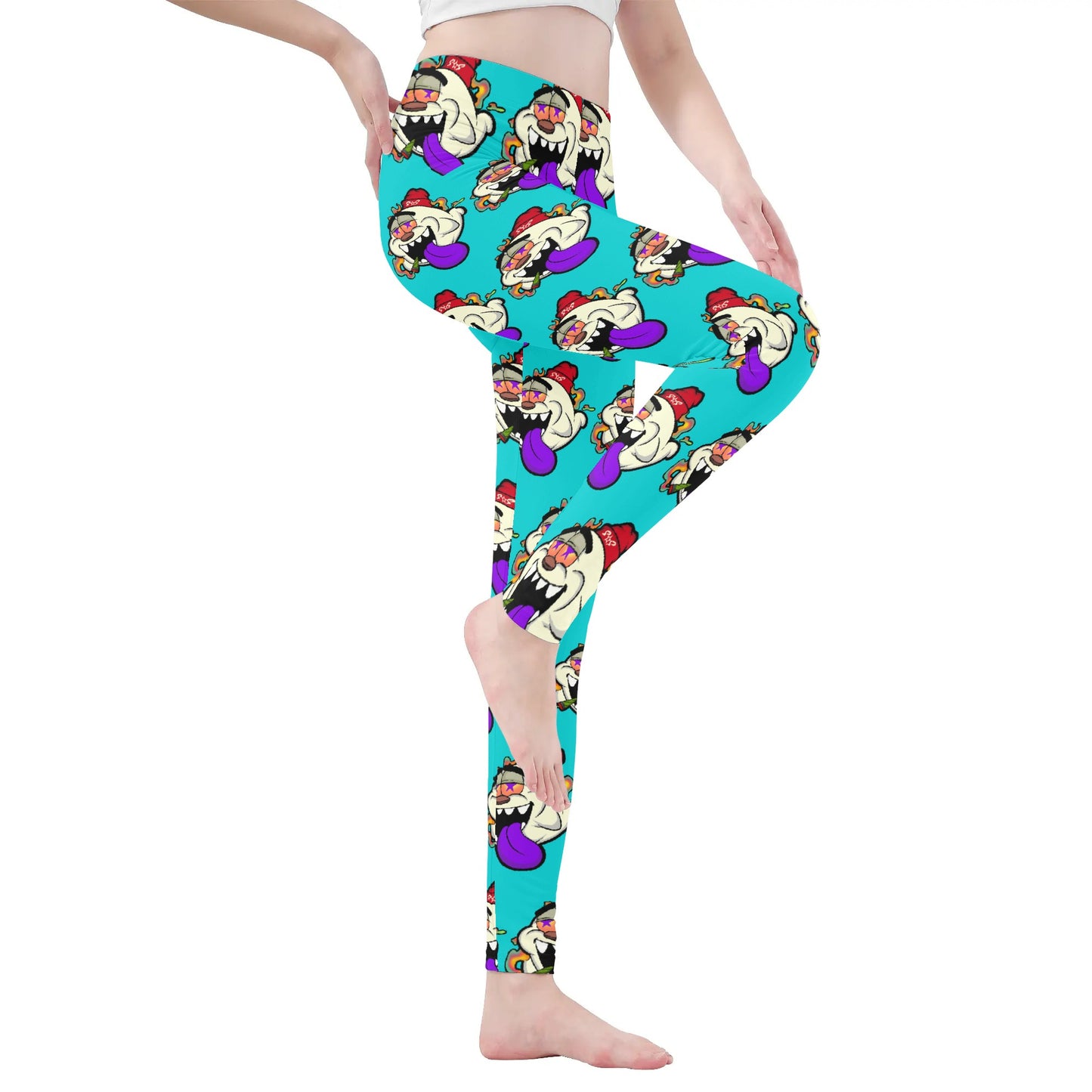 G.S.G Ghost Star Girl Womens Soft Turquoise Legging Yoga Pants