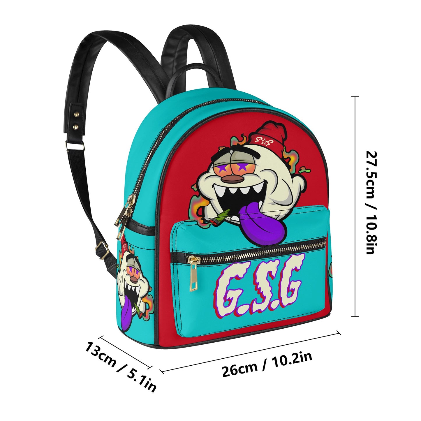 G.S.G Ghost Star Girl Turquoise/Maroon Backpack