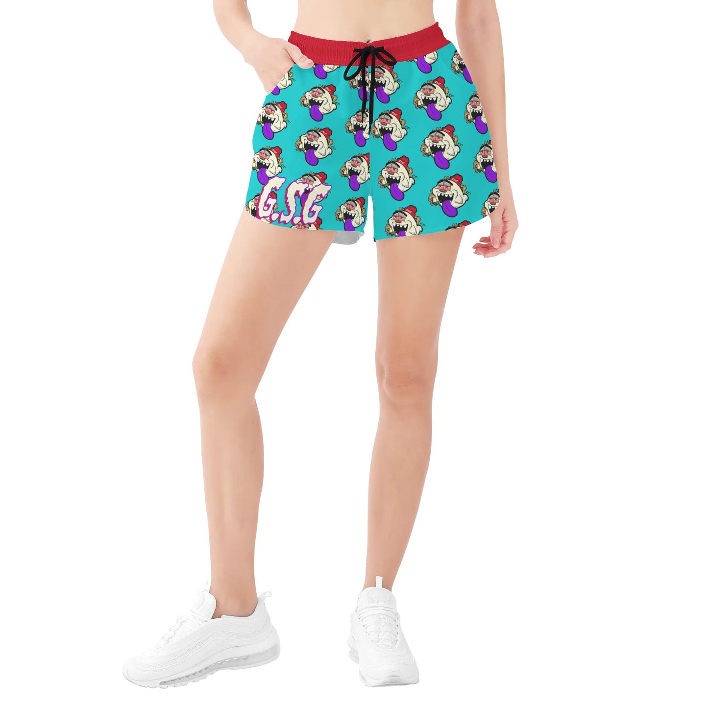 G.S.G Ghost Star Girl Womens Turquoise Shorts