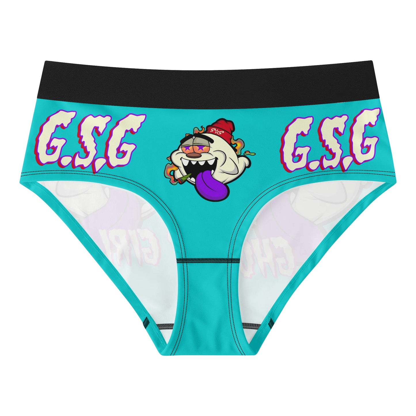 G.S.G Ghost Star Girl Womens Turquoise Mid Waisted Briefs