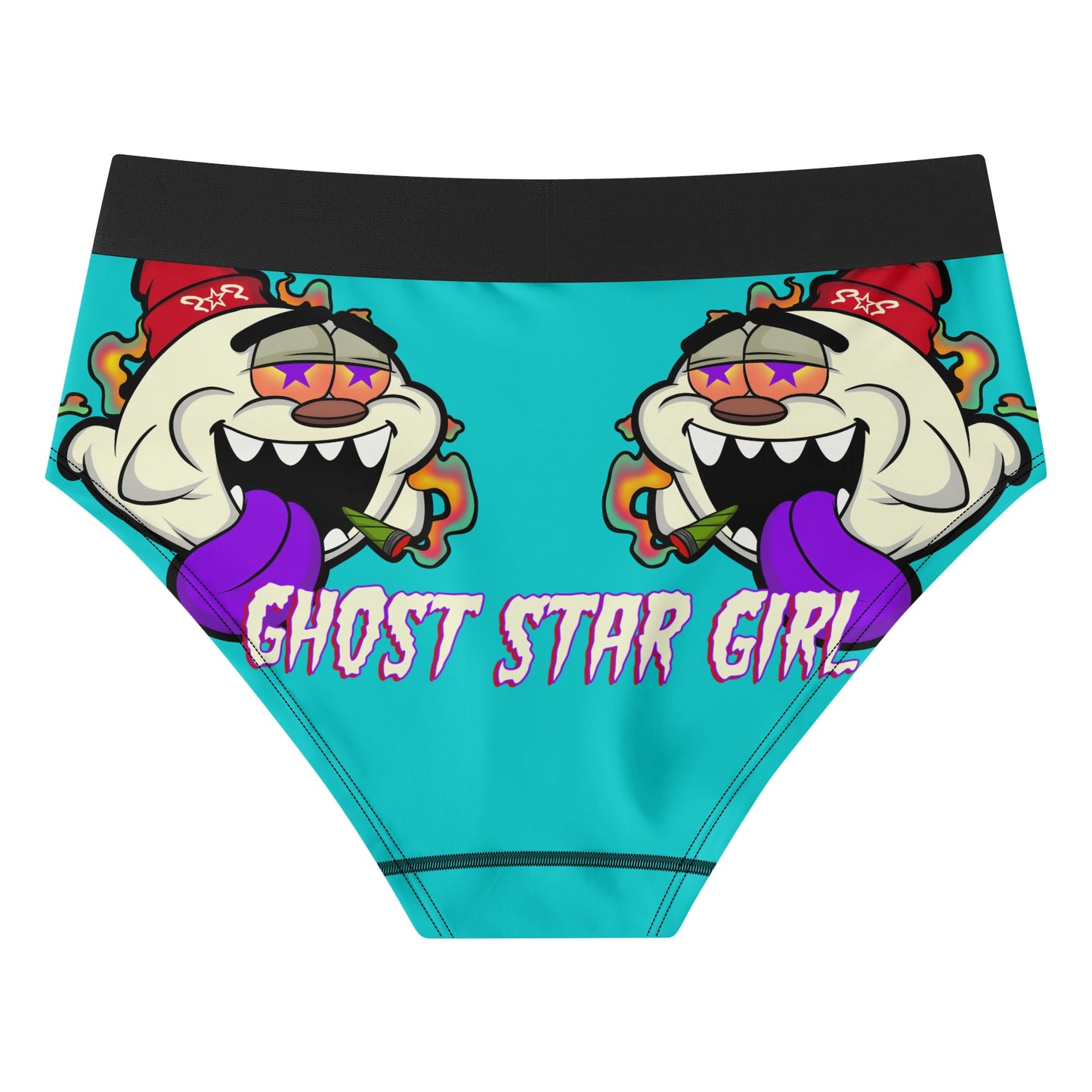 G.S.G Ghost Star Girl Womens Turquoise Mid Waisted Briefs