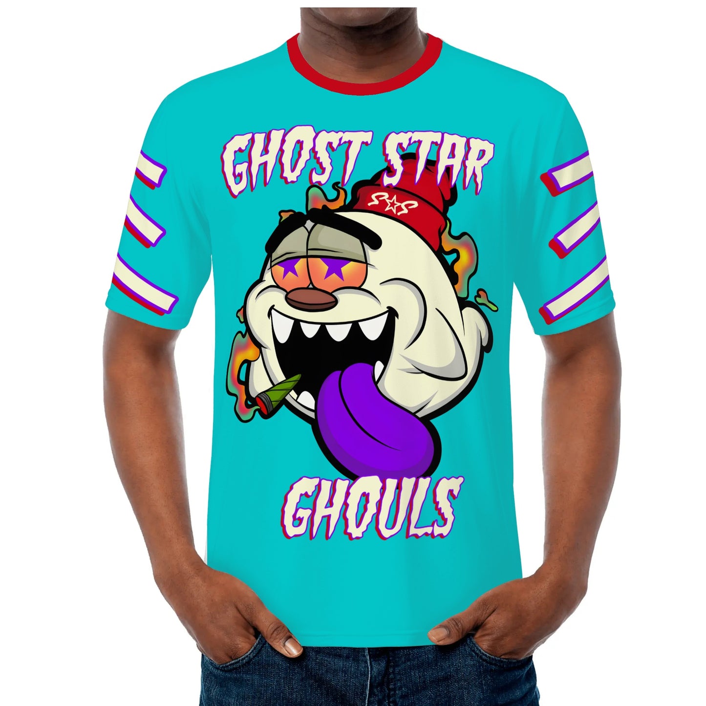 G.S.G Ghost Star Ghouls S.O.S Ghost Edition Mens Turquoise T-shirts