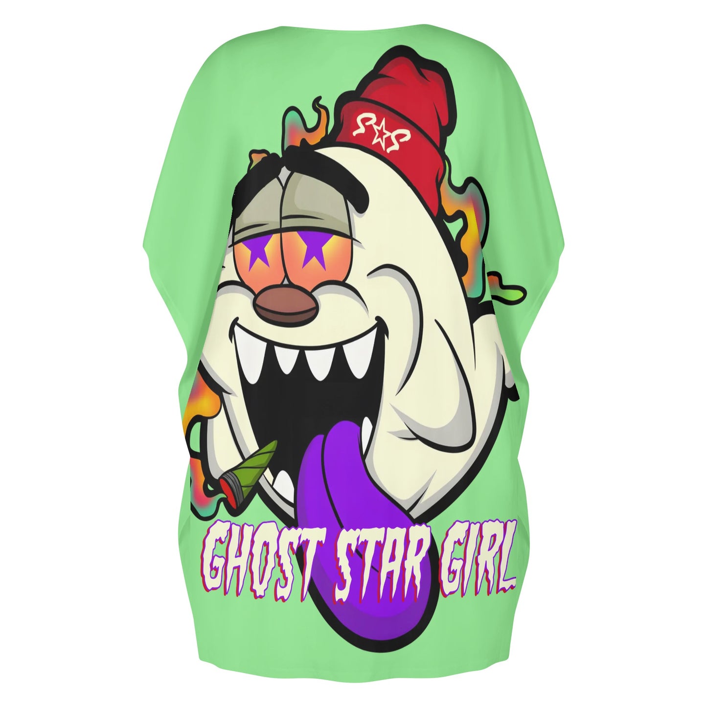 G.S.G Ghost Star Ghouls Mint Green Womens Daily Star Size Loose Dress