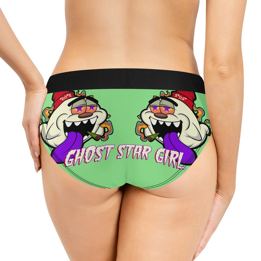 G.S.G Ghost Star Girl Womens Mint Green Mid Waisted Briefs