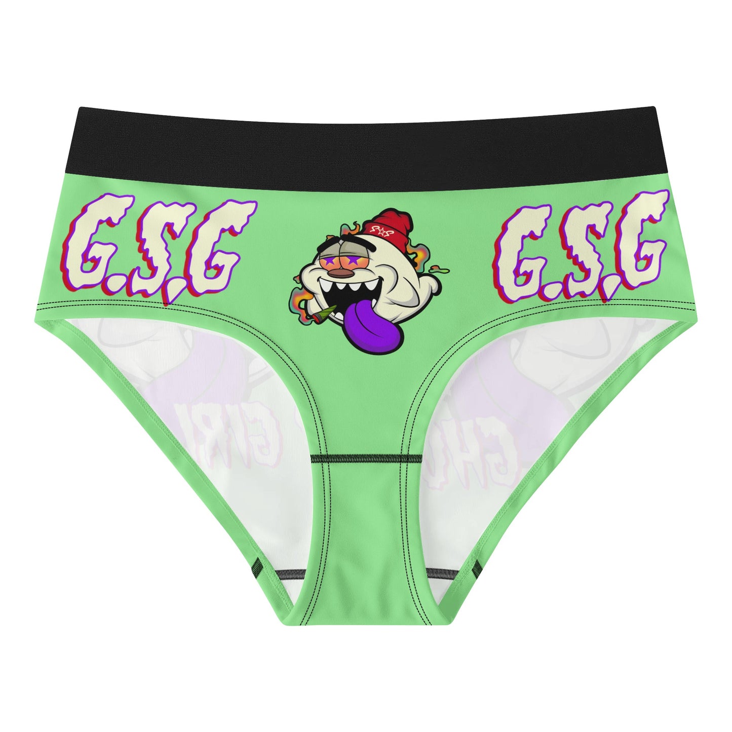 G.S.G Ghost Star Girl Womens Mint Green Mid Waisted Briefs