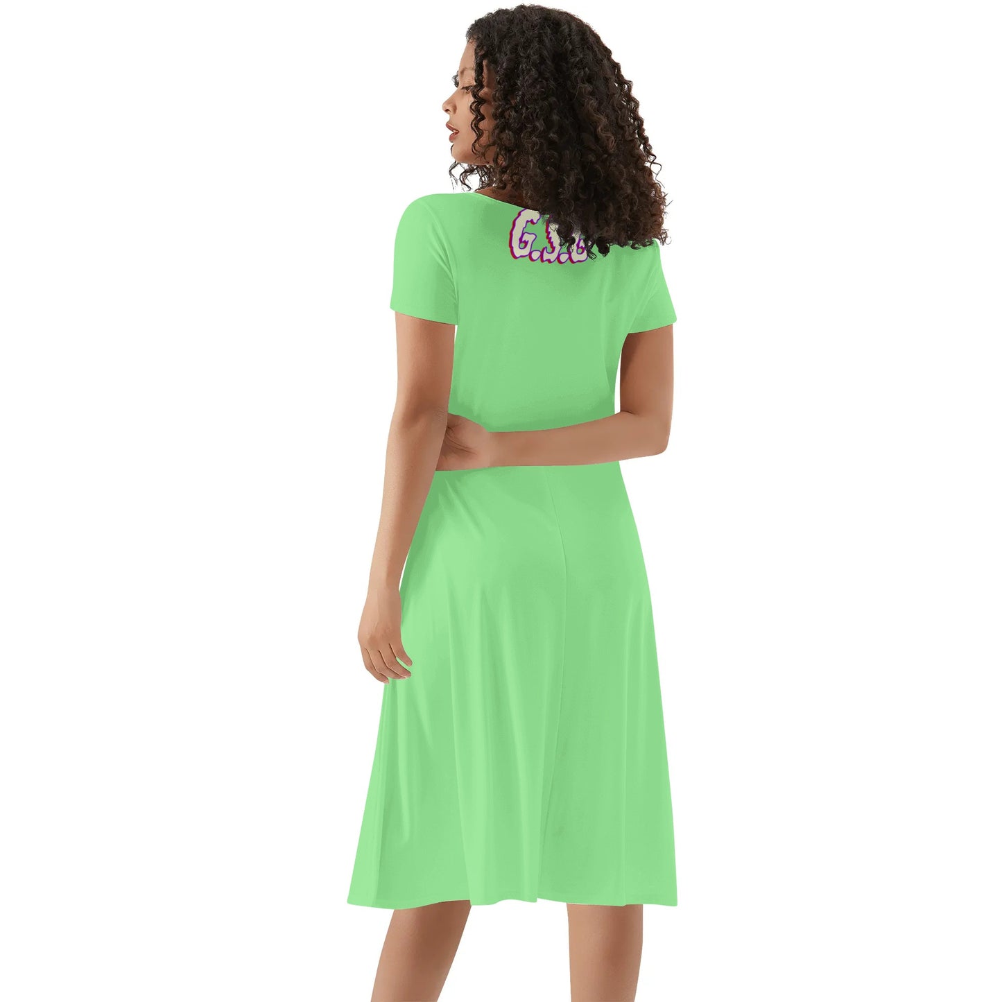 G.S.G Ghost Star Girl Womens Mint Green Ruffle Summer Dress