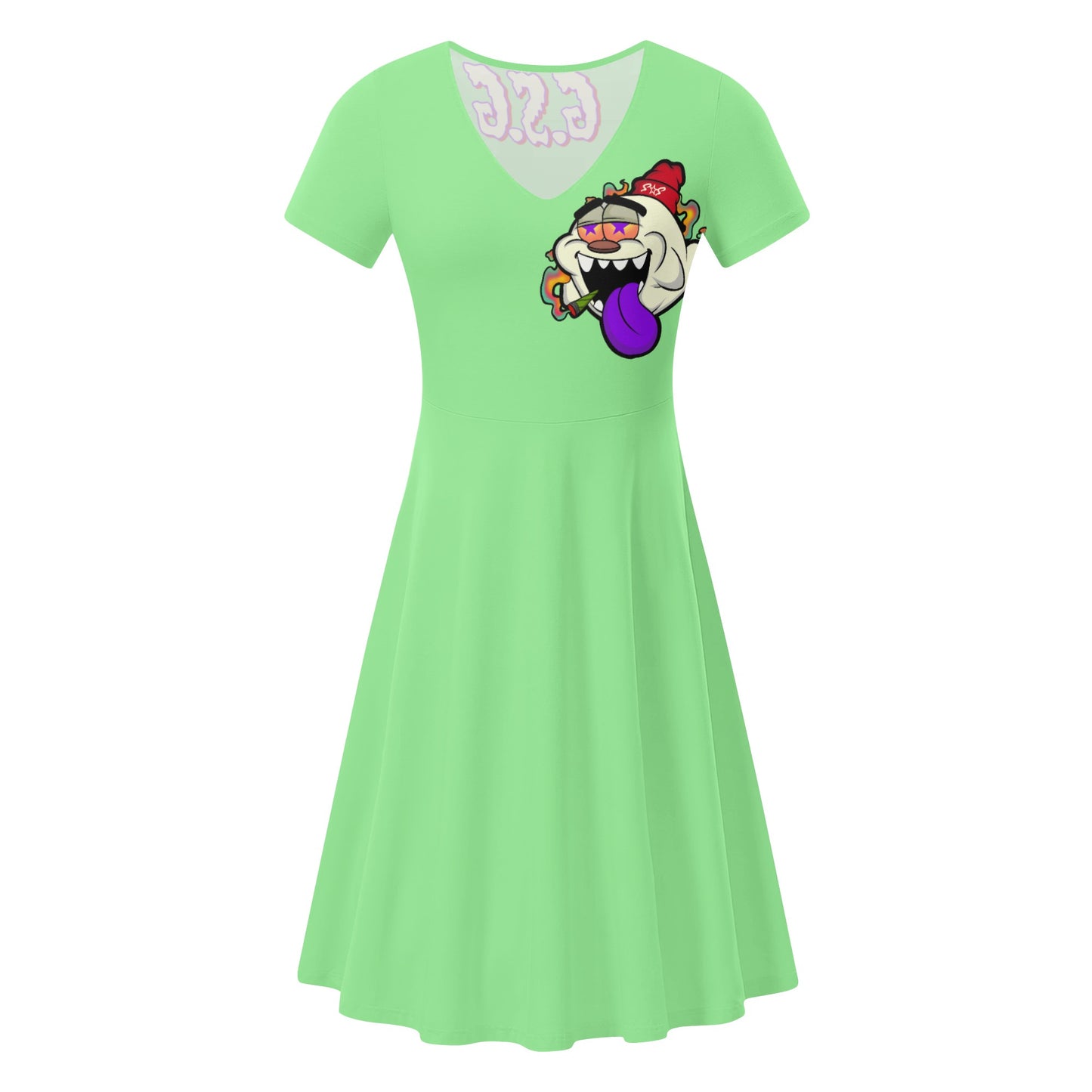 G.S.G Ghost Star Girl Womens Mint Green Ruffle Summer Dress