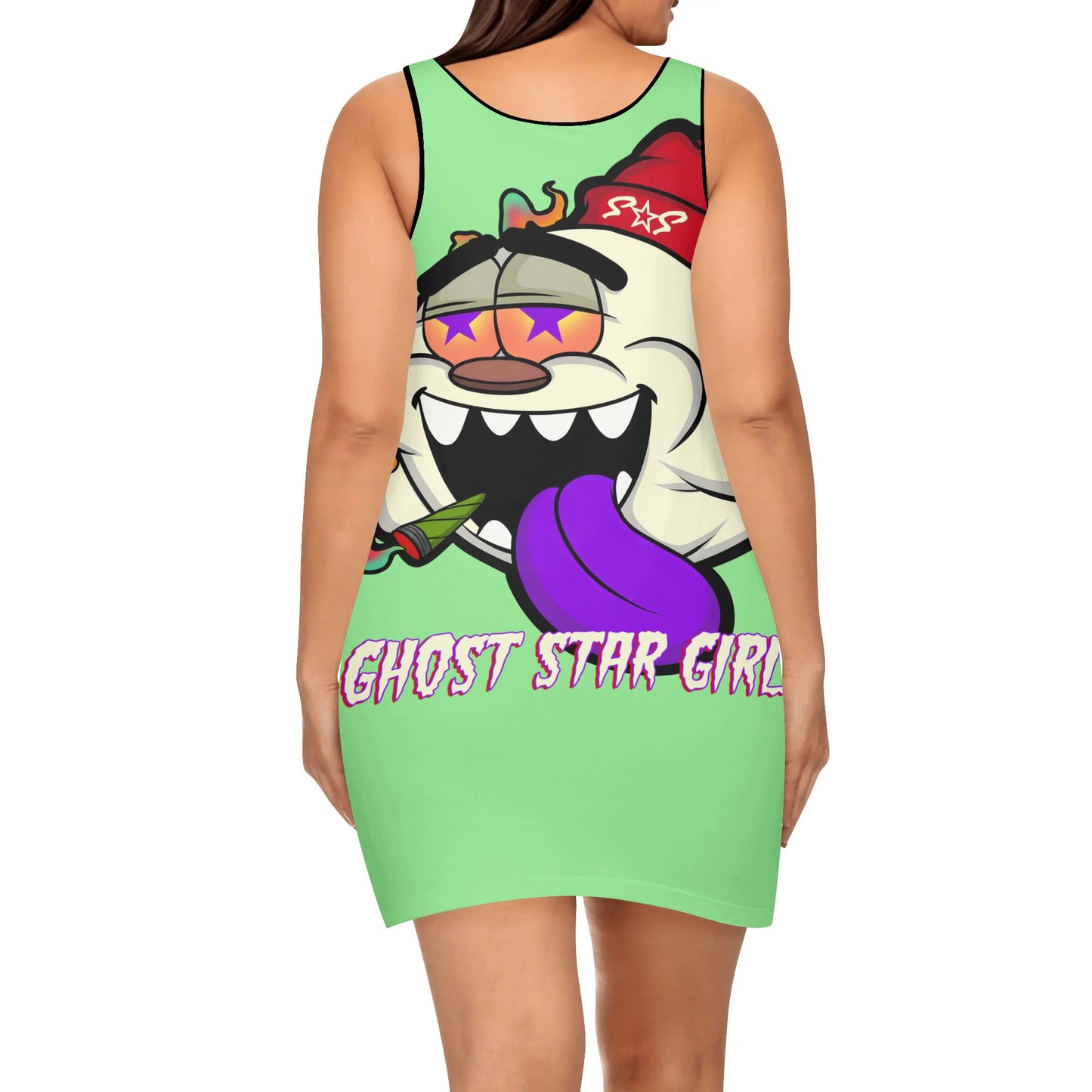 G.S.G Ghost Star Girl Womens Mint Green Elegant Sleeveless Vest Dress