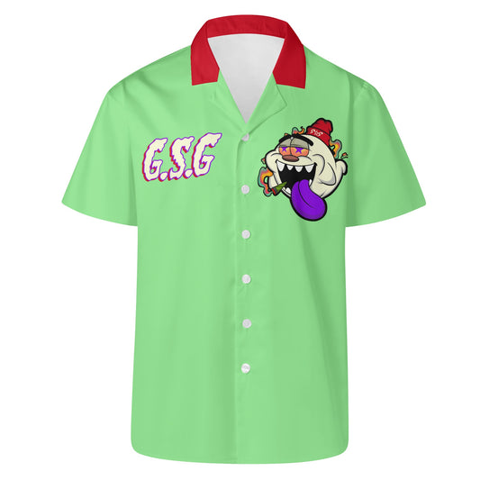 G.S.G Ghost Star Ghouls Mens Mint Green Hawaiian Shirt