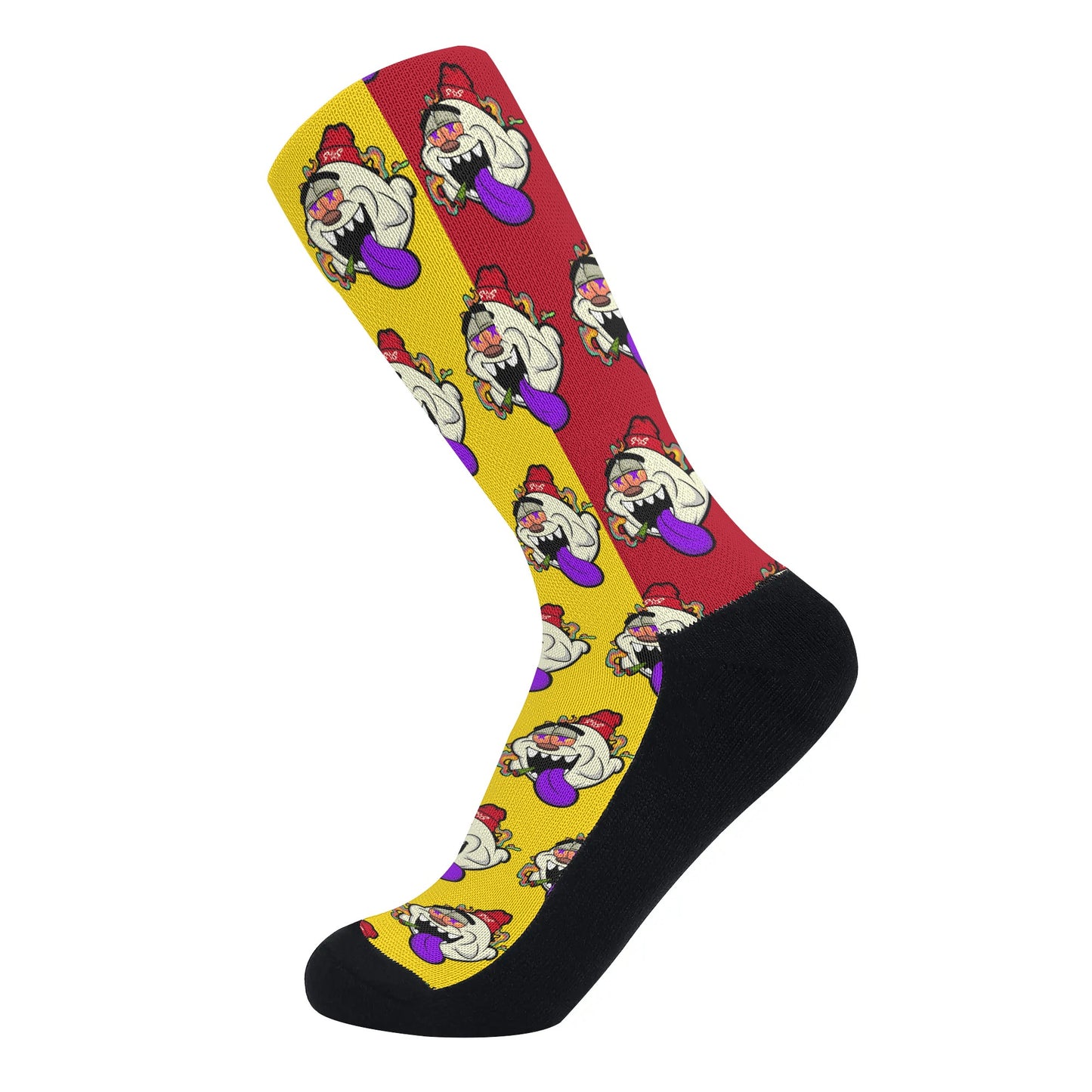 G.S.G Ghost Star Ghouls Gold/Maroon Crew Socks *Free Bag Included