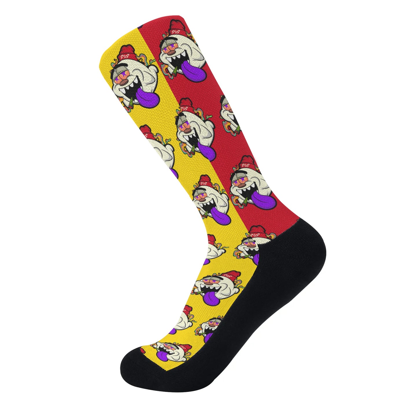 G.S.G Ghost Star Ghouls Gold/Maroon Crew Socks *Free Bag Included