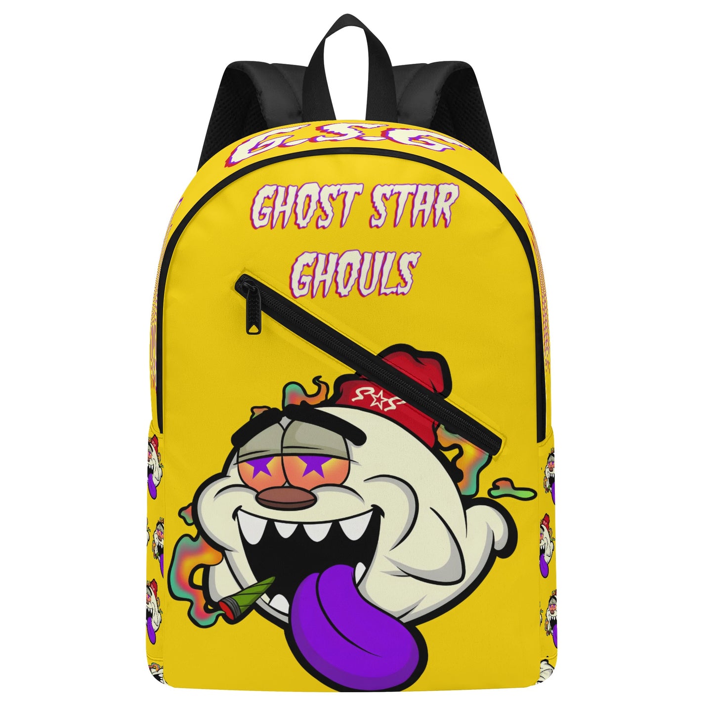 G.S.G Ghost Star Ghouls Mans Gold Laptop Backpack *Free Key Ring*