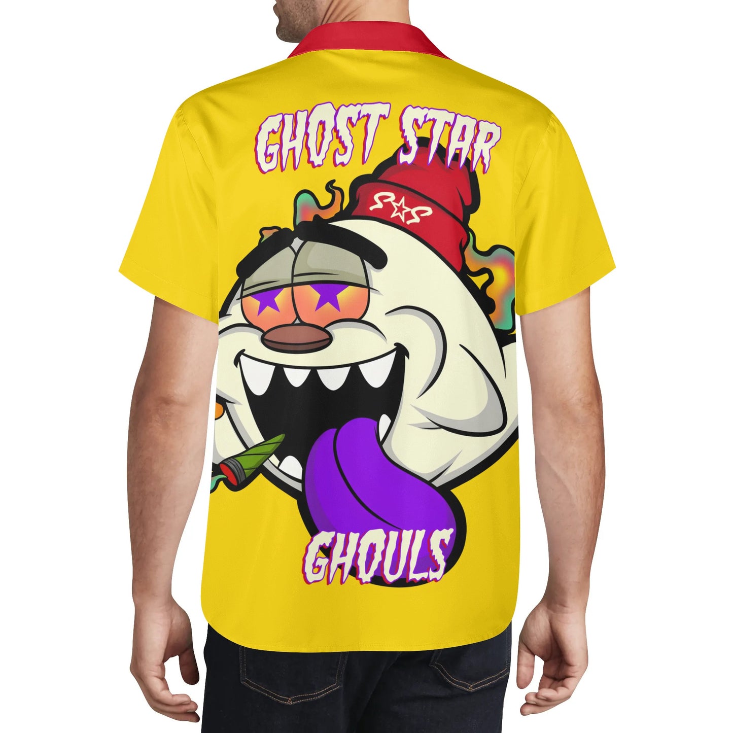 G.S.G Ghost Star Ghouls Mens Gold Hawaiian Shirt