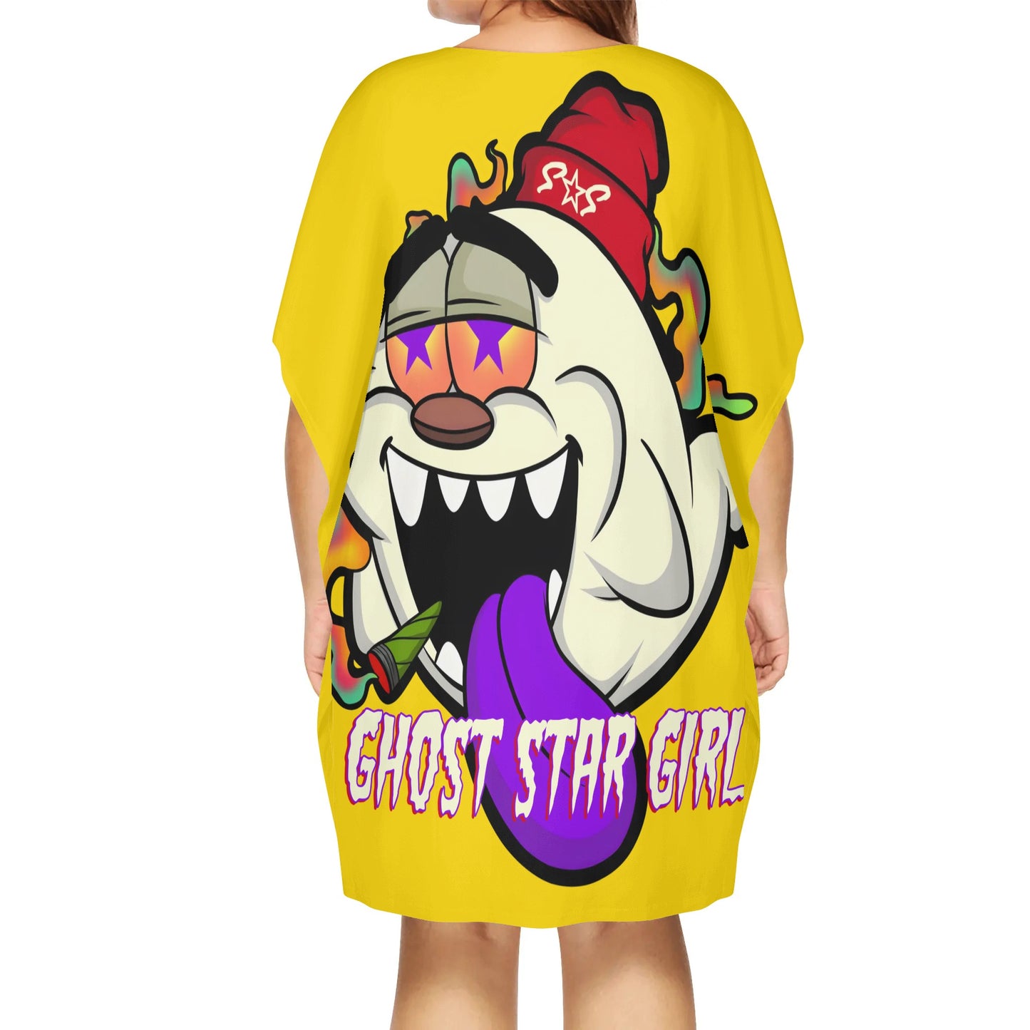 G.S.G Ghost Star Ghouls Gold Womens Daily Star Size Loose Dress