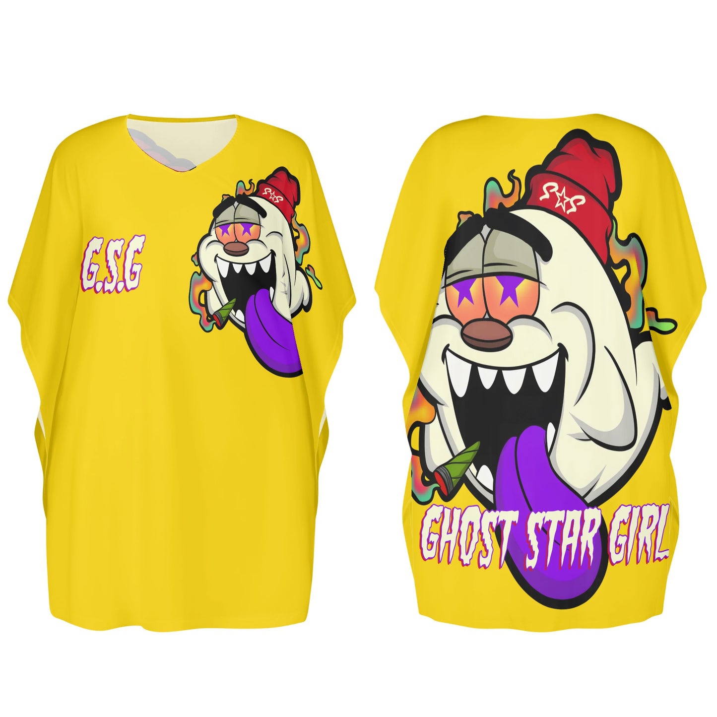 G.S.G Ghost Star Ghouls Gold Womens Daily Star Size Loose Dress