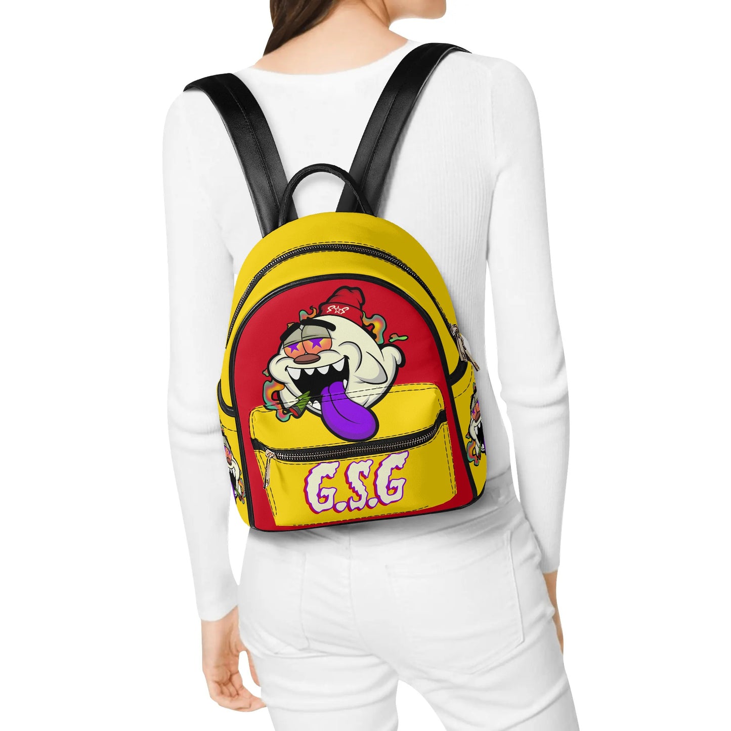 G.S.G Ghost Star Girl Gold/Maroon Backpack