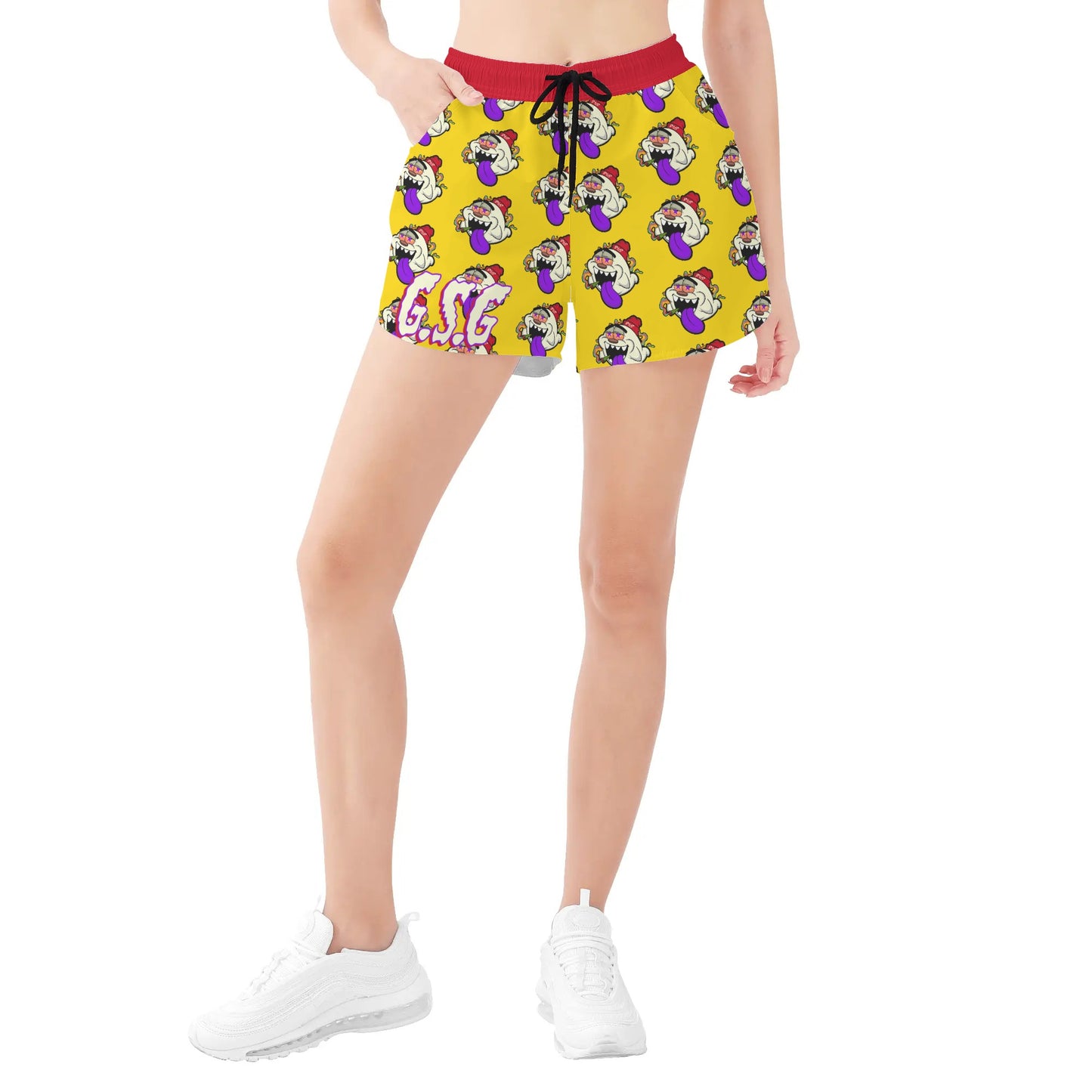 G.S.G Ghost Star Girl Womens Gold Shorts