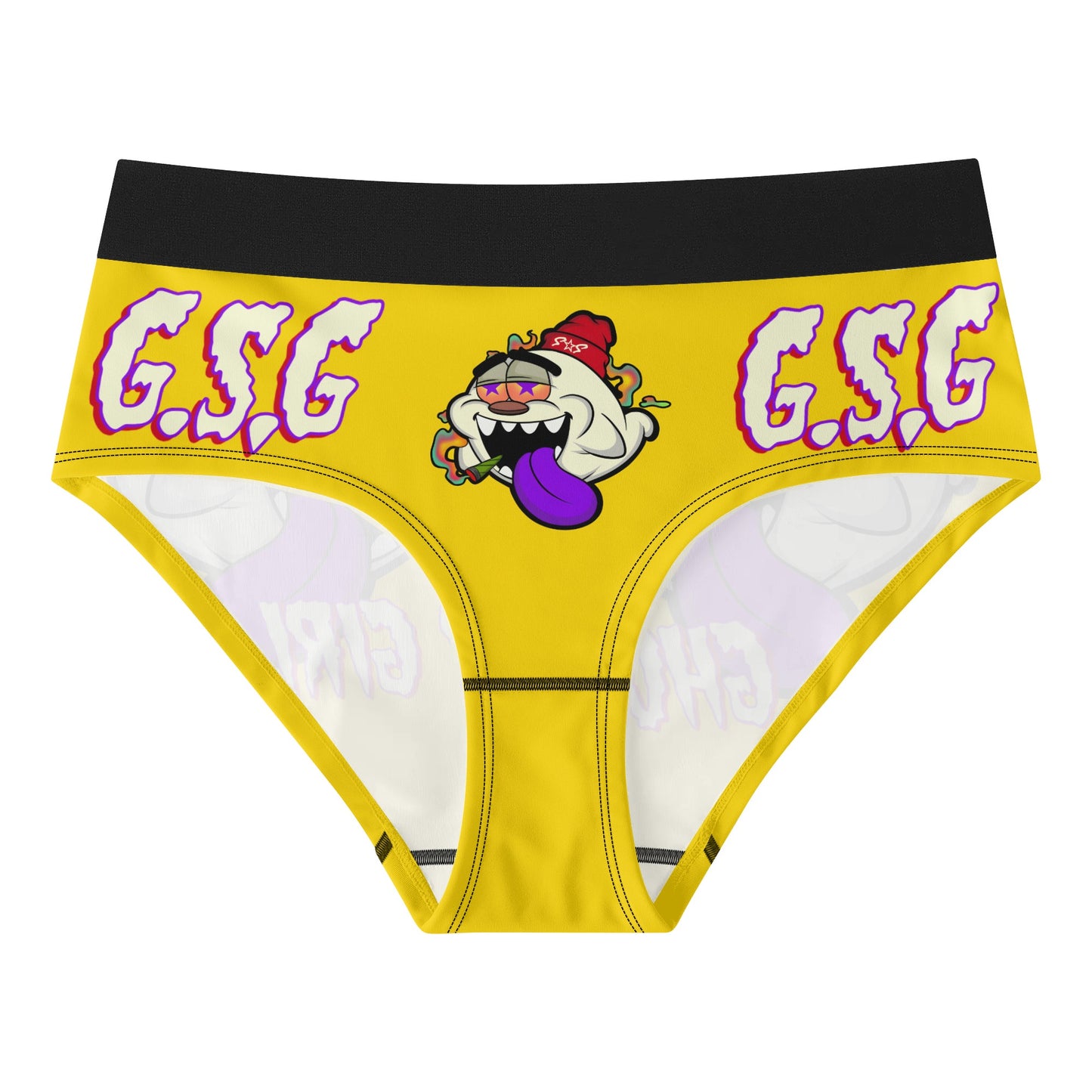 G.S.G Ghost Star Girl Womens Gold Mid Waisted Briefs