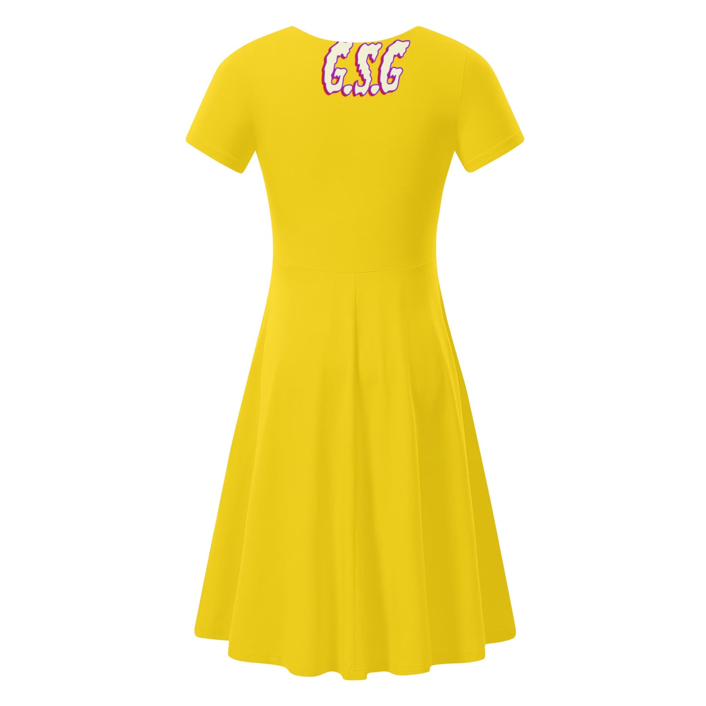 G.S.G Ghost Star Girl Womens Gold Ruffle Summer Dress