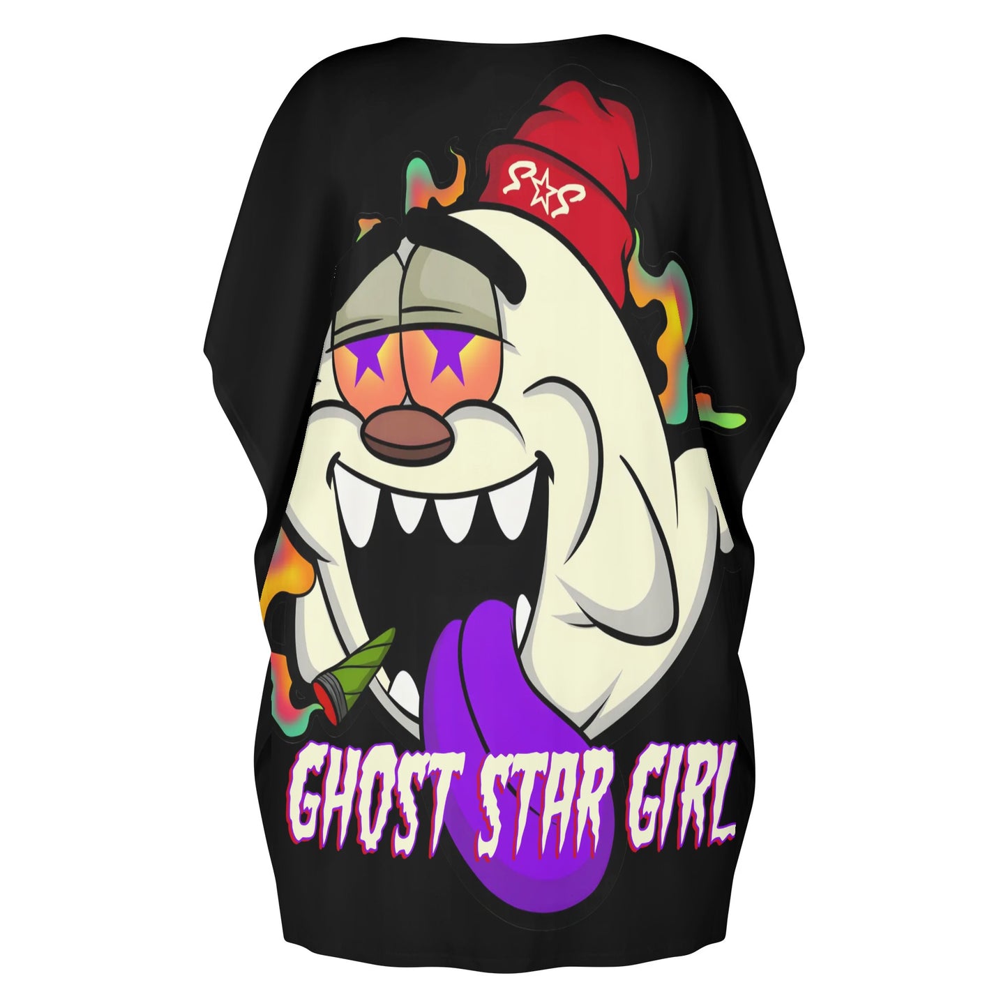 G.S.G Ghost Star Ghouls Black Womens Daily Star Size Loose Dress