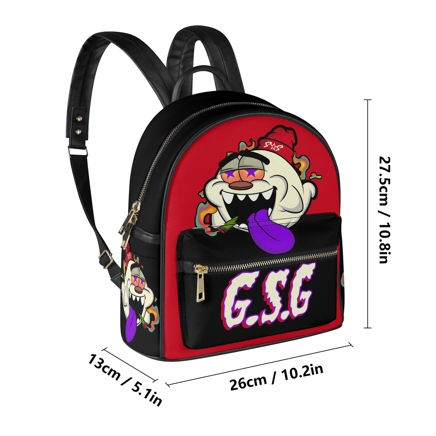 G.S.G Ghost Star Girl Black/Maroon Backpack