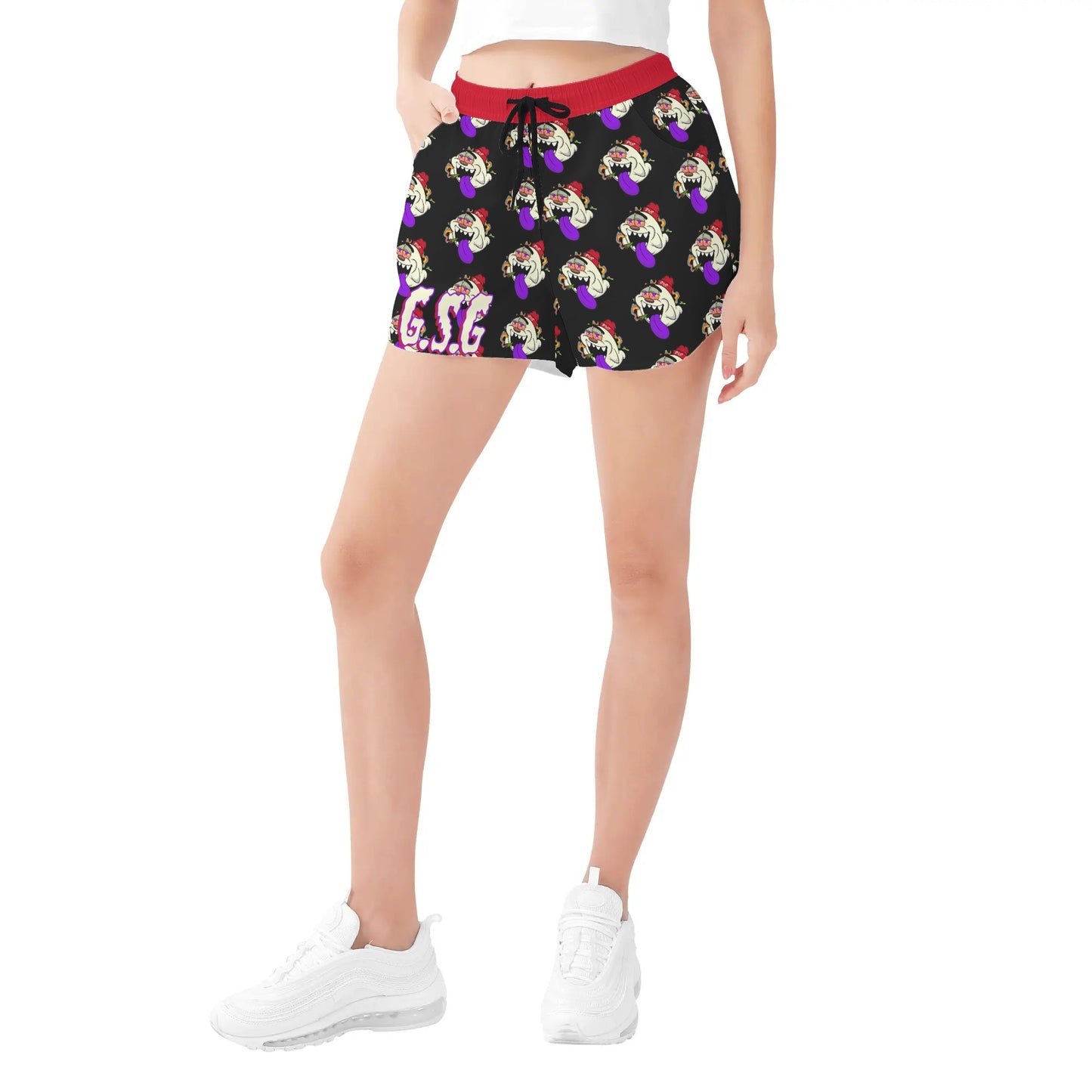 G.S.G Ghost Star Girl Womens Black Shorts