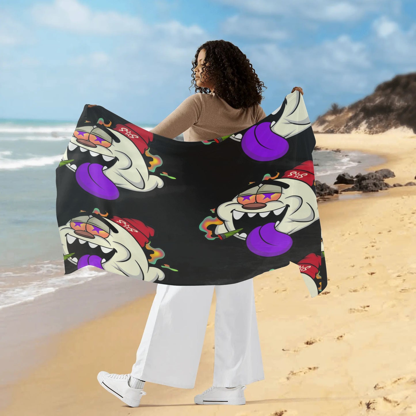 G.S.G Ghost Star Girl Womens  Black Sarong Bikini Cover-Up