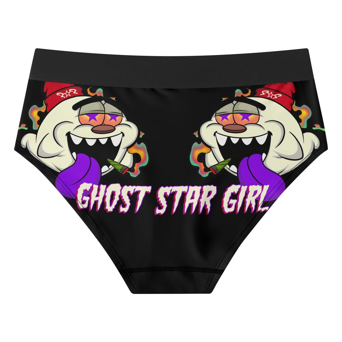 G.S.G Ghost Star Girl Womens Black Mid Waisted Briefs