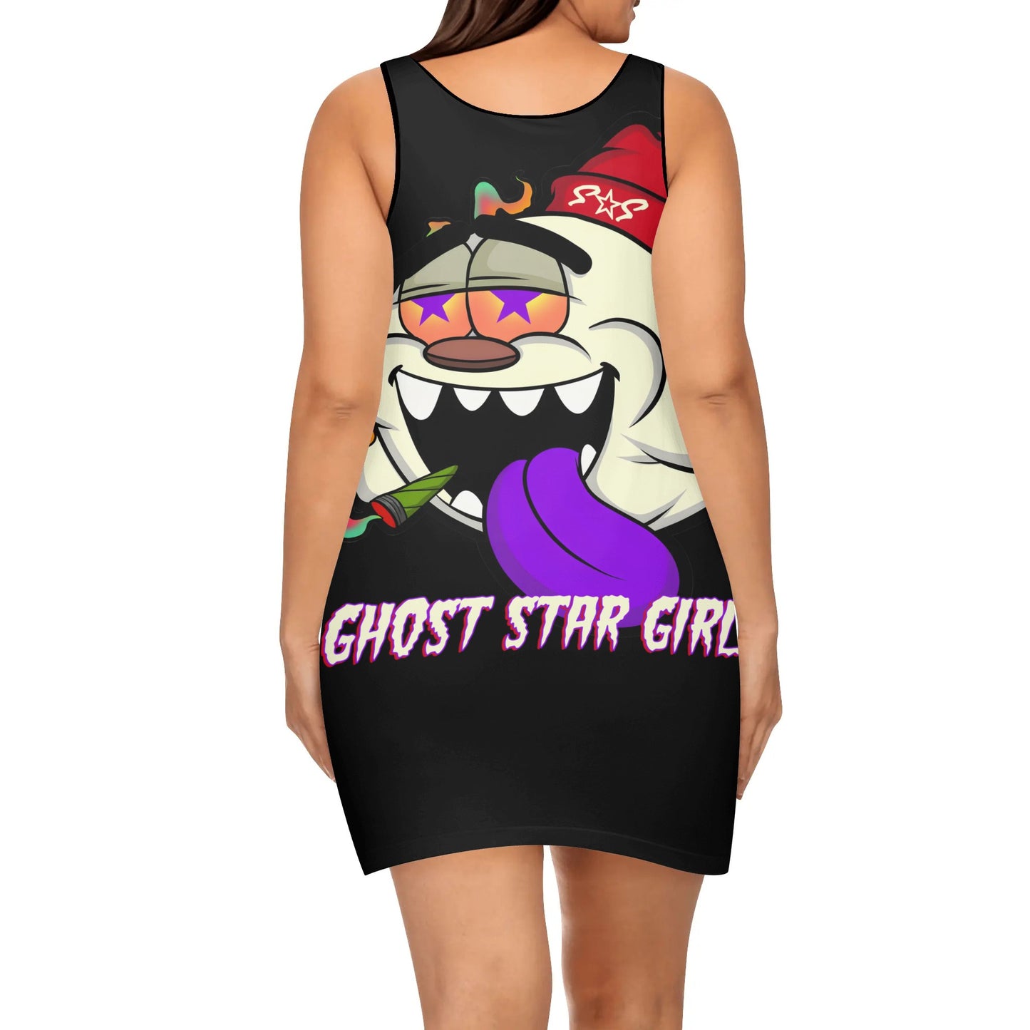 G.S.G Ghost Star Girl Womens Black Elegant Sleeveless Vest Dress