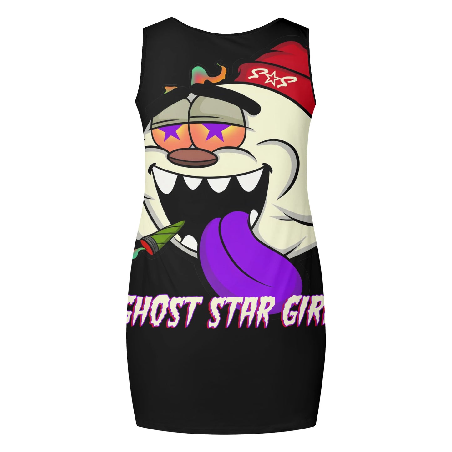 G.S.G Ghost Star Girl Womens Black Elegant Sleeveless Vest Dress