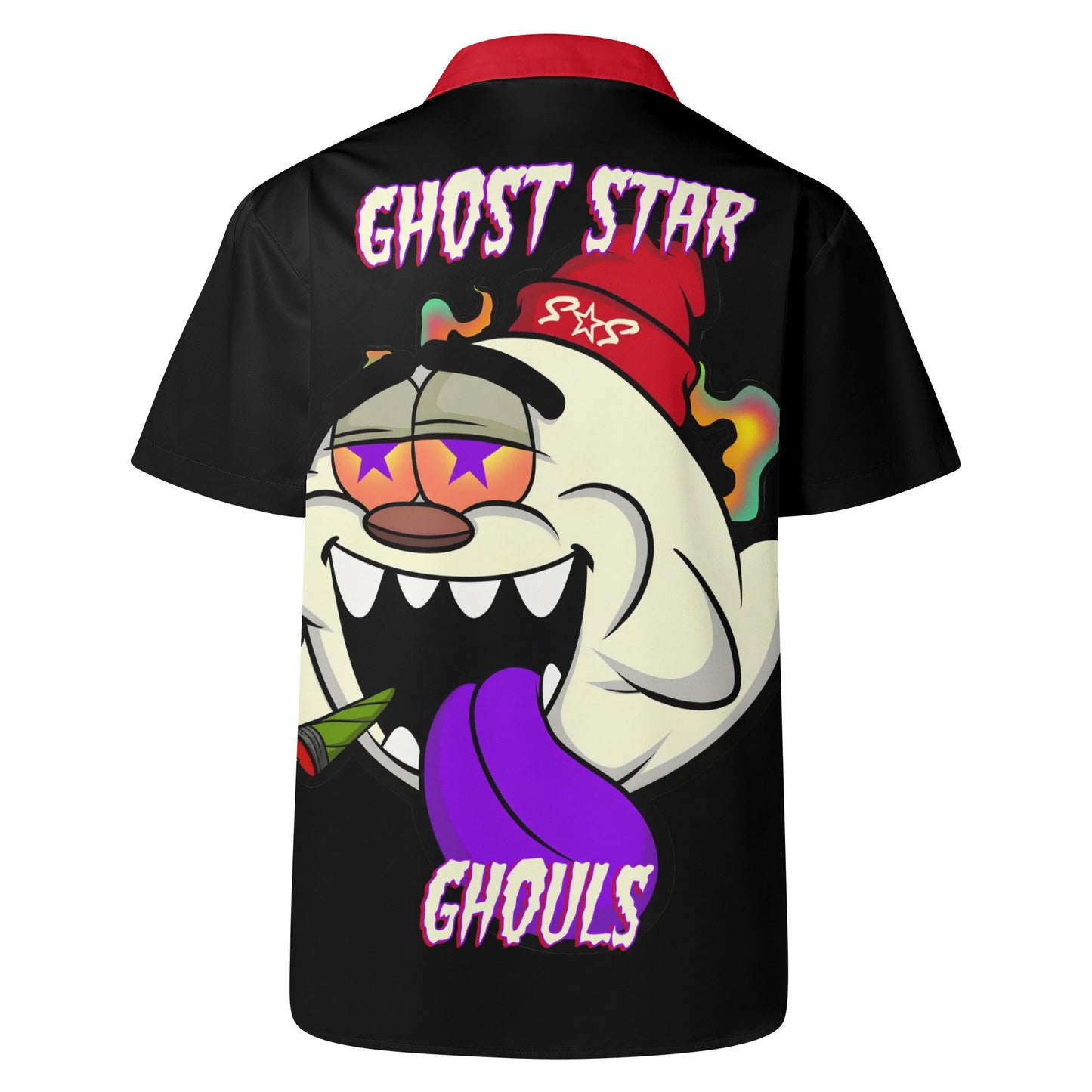 G.S.G Ghost Star Ghouls Mens Black Hawaiian Shirt