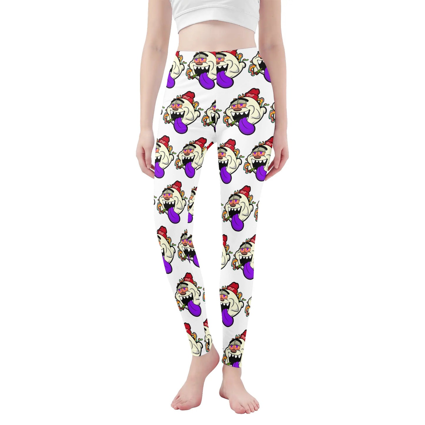 G.S.G Ghost Star Girl Womens Soft White Legging Yoga Pants