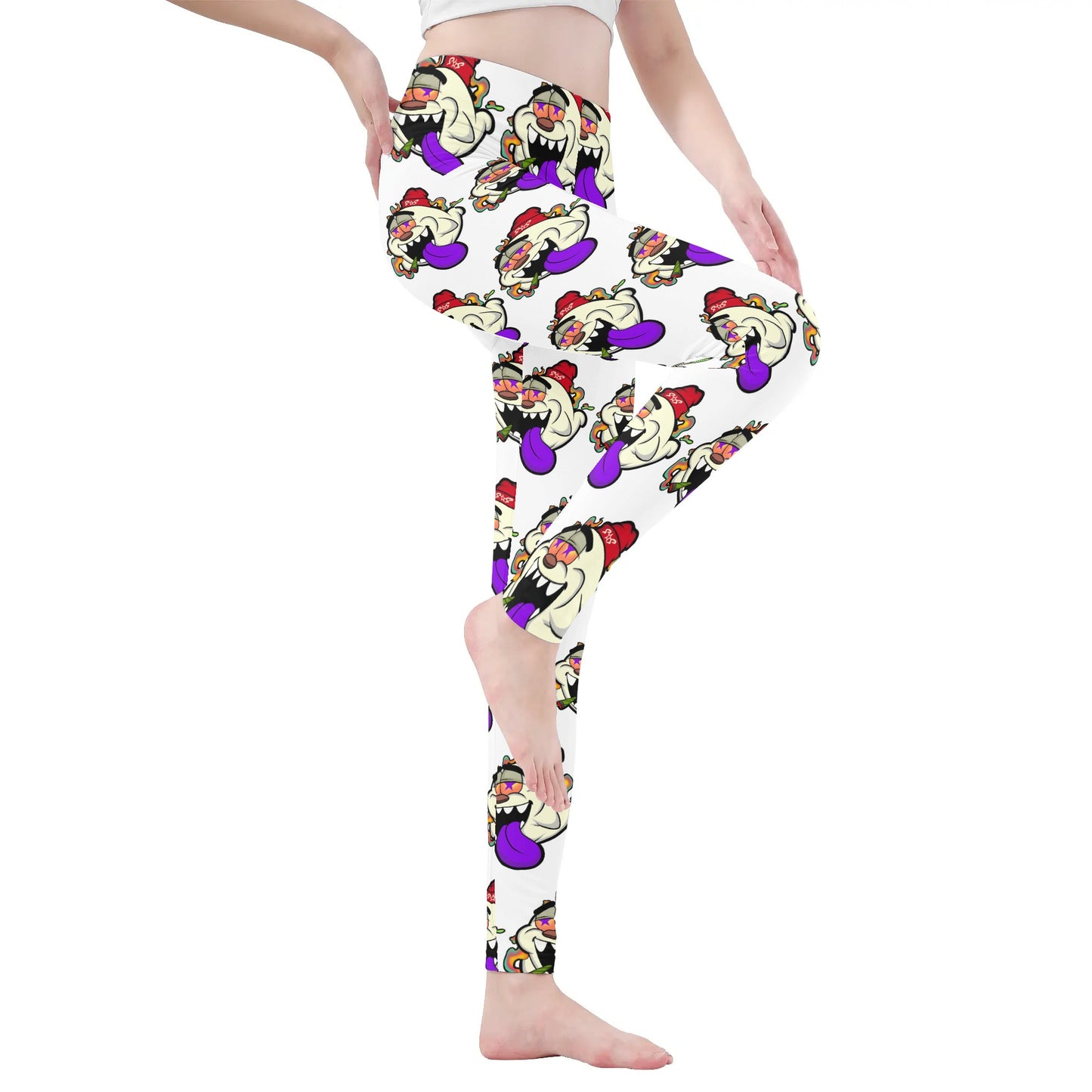 G.S.G Ghost Star Girl Womens Soft White Legging Yoga Pants