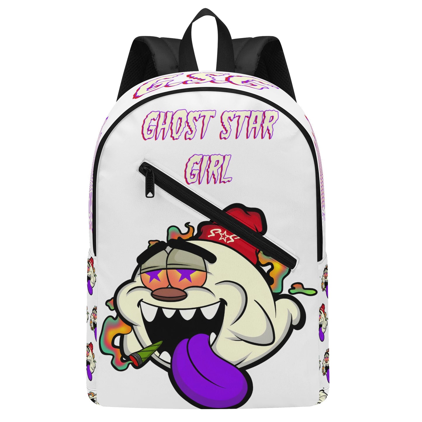 G.S.G Ghost Star Ghouls Girl White Laptop Backpack *Free Key Ring*