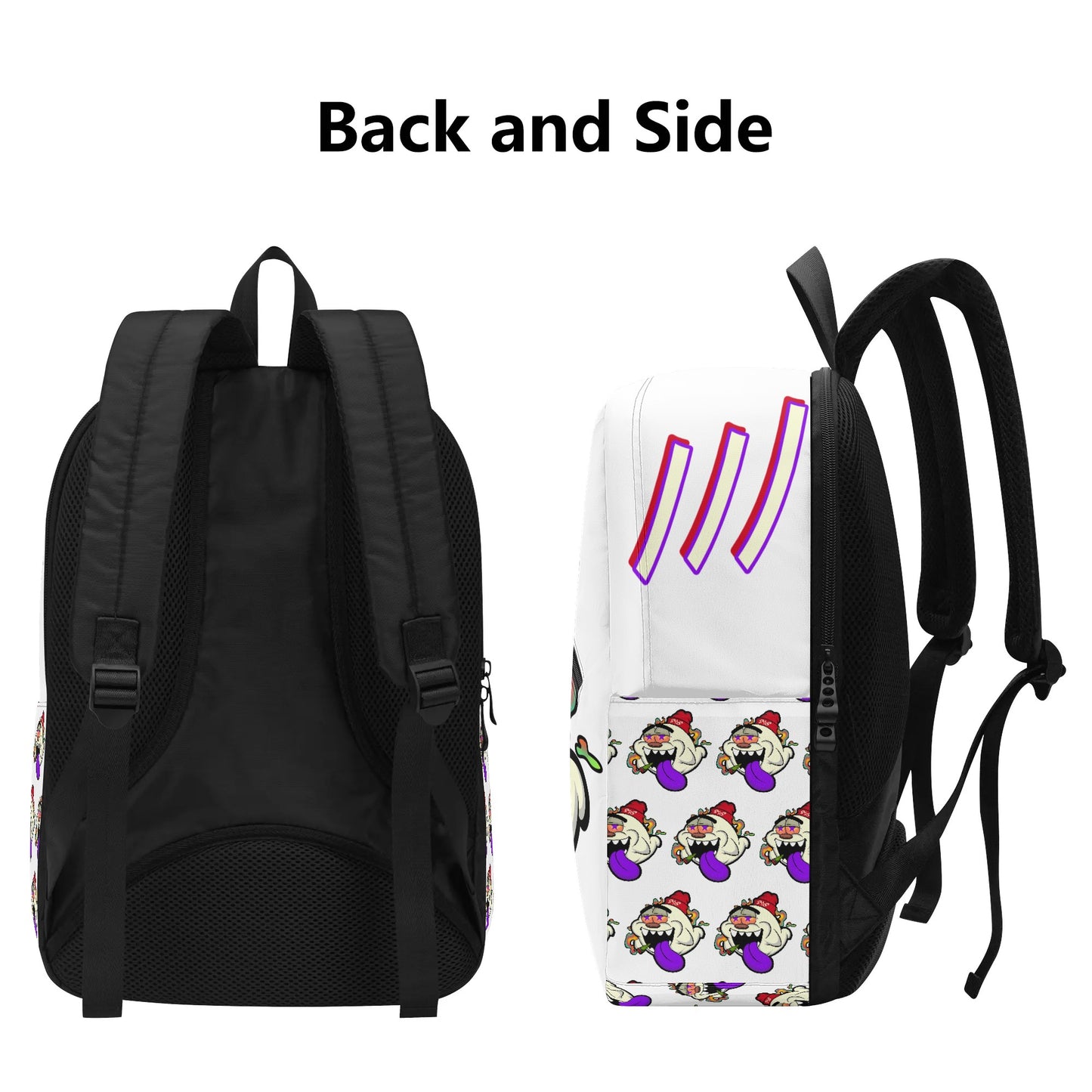 G.S.G Ghost Star Ghouls Girl White Laptop Backpack *Free Key Ring*