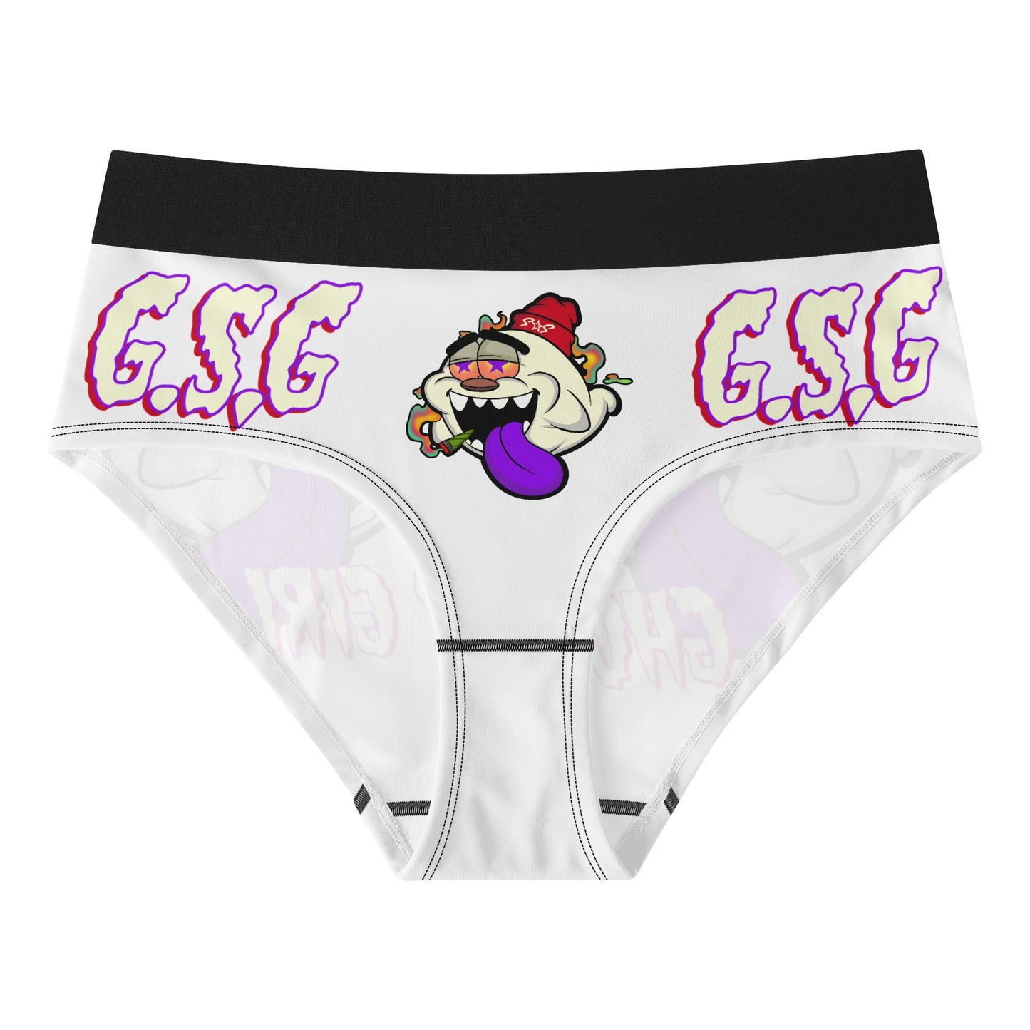 G.S.G Ghost Star Girl Womens White Mid Waisted Briefs