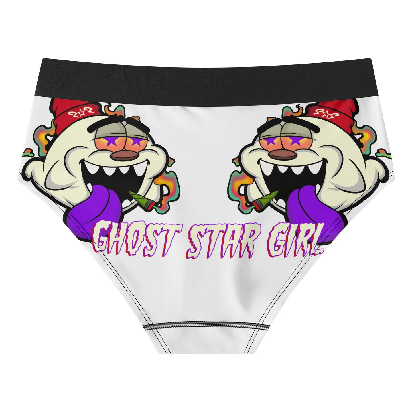 G.S.G Ghost Star Girl Womens White Mid Waisted Briefs