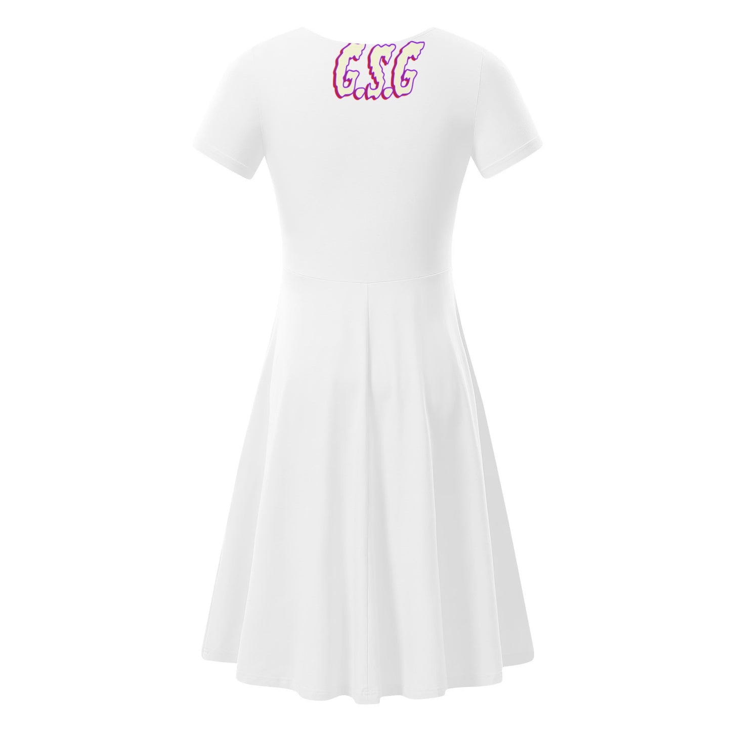 G.S.G Ghost Star Girl Womens White Ruffle Summer Dress